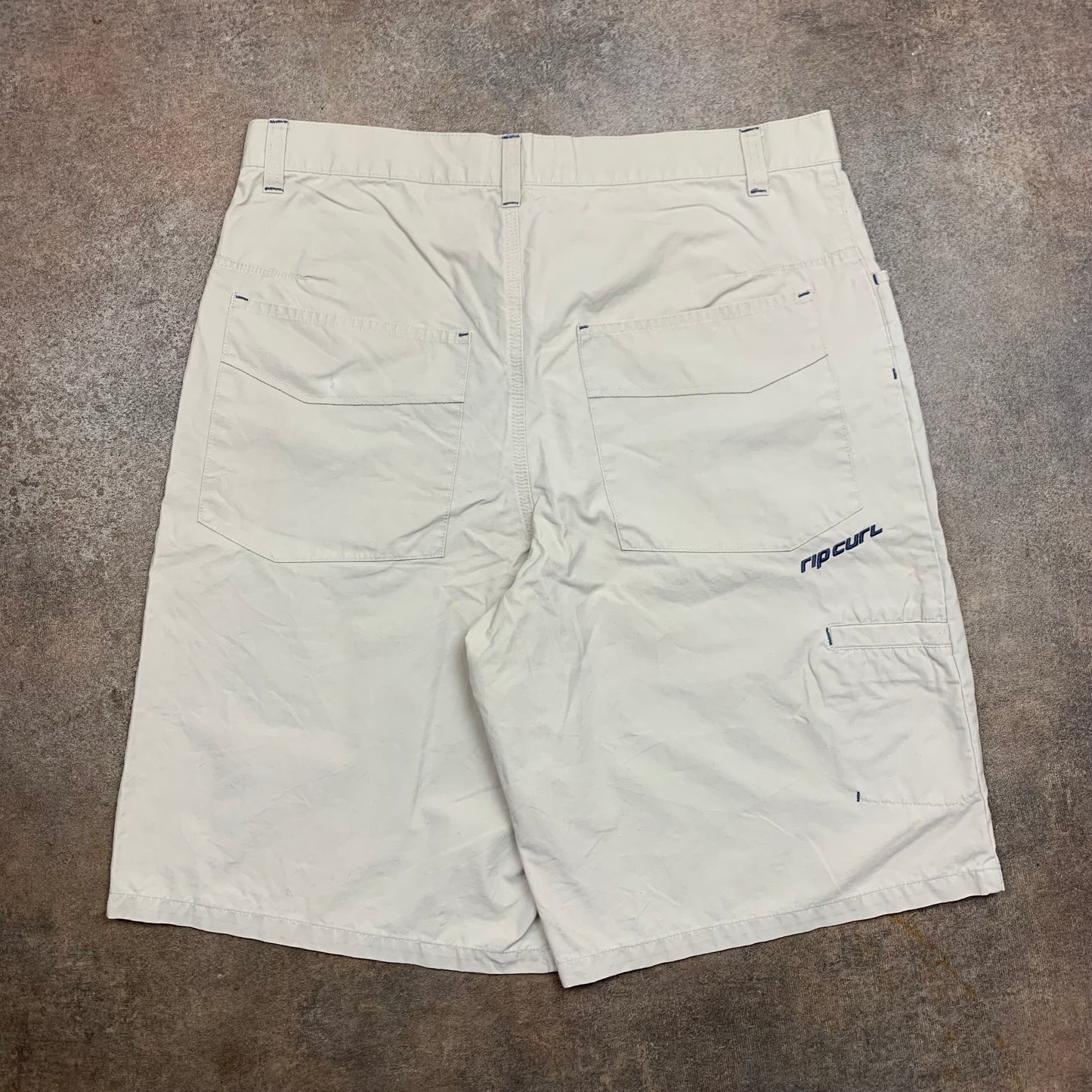 Rip Curl 90s cream baggy cargo shorts