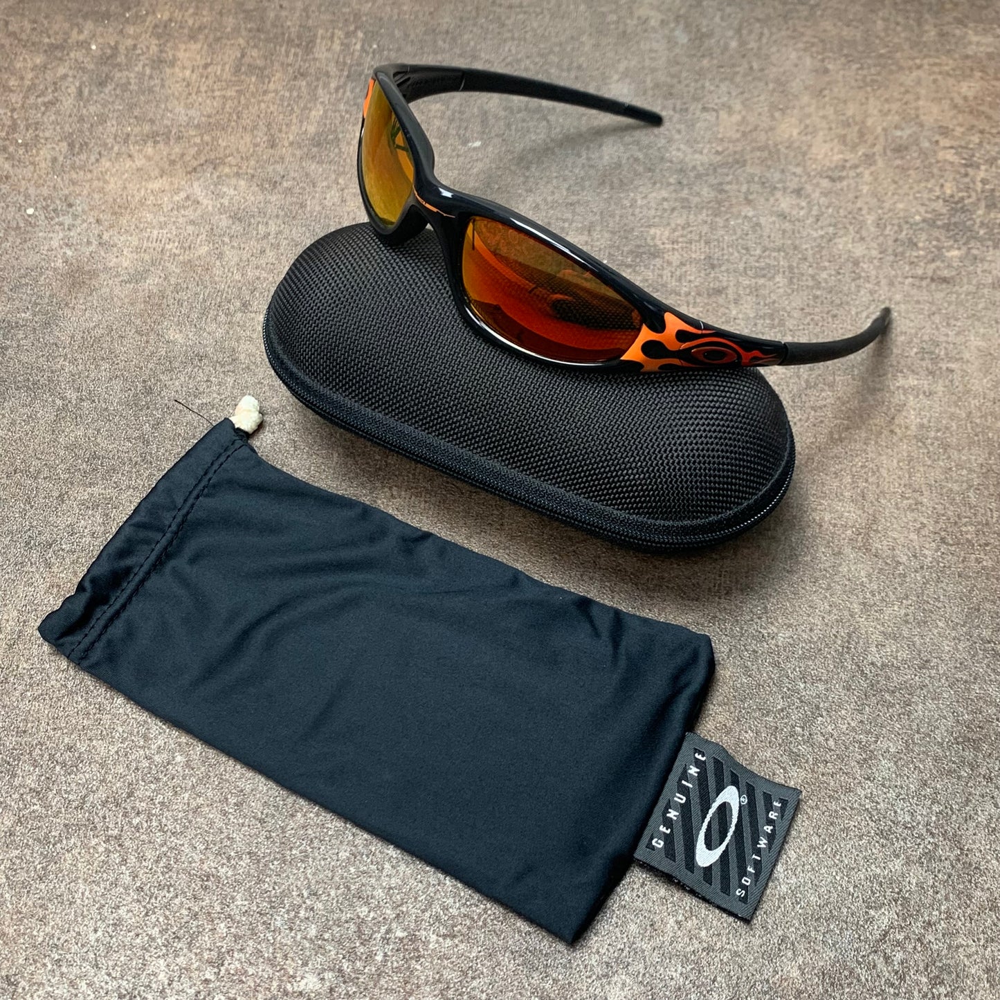 Oakley Software 90s flame graphic Straight Jacket sunglasses