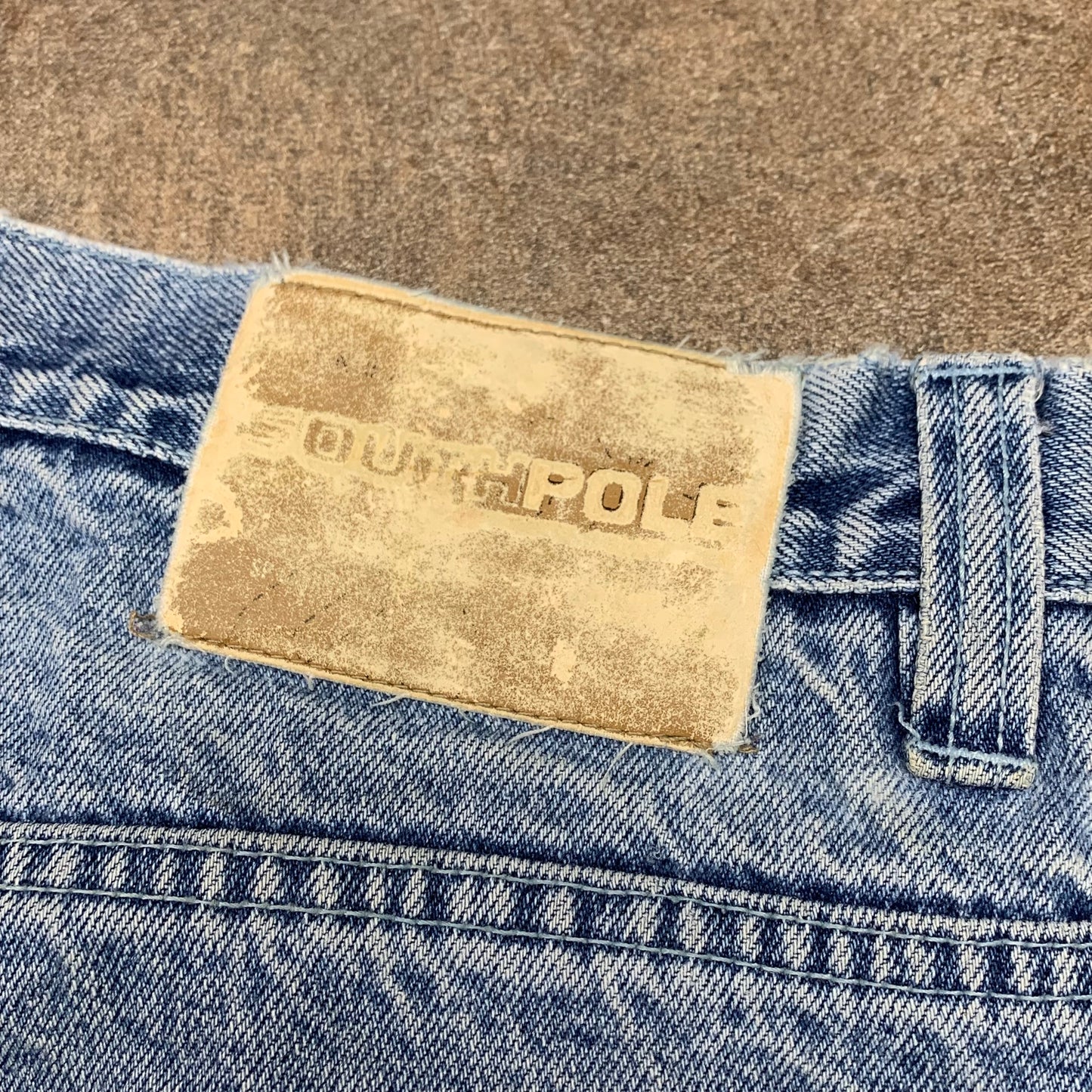 Southpole 90s baggy pale blue carpenter jeans