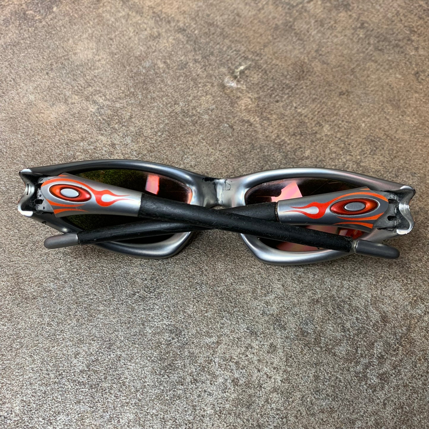 Oakley Software 90s flame graphic Straight Jacket sunglasses