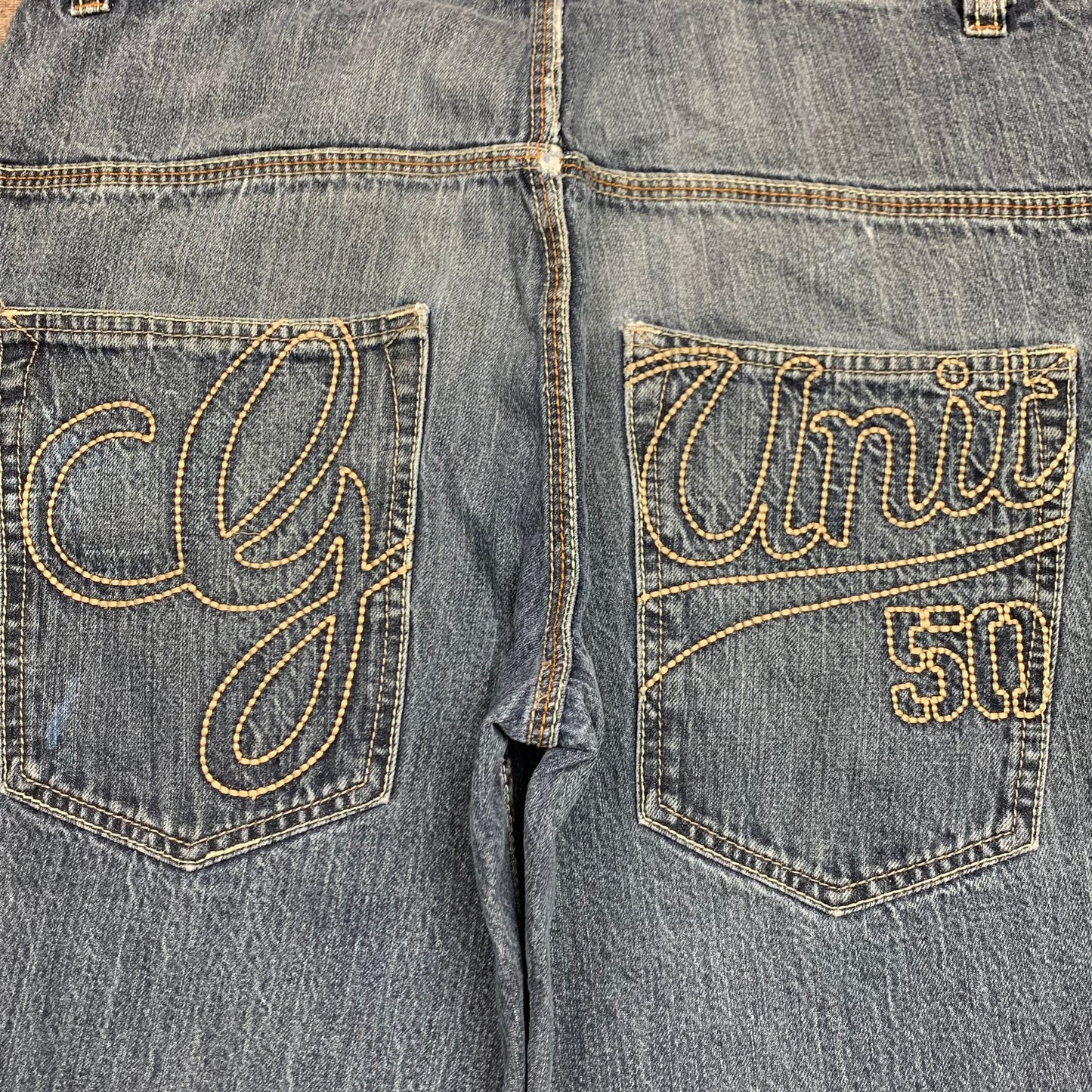 G-Unit 00s navy graphic baggy jorts
