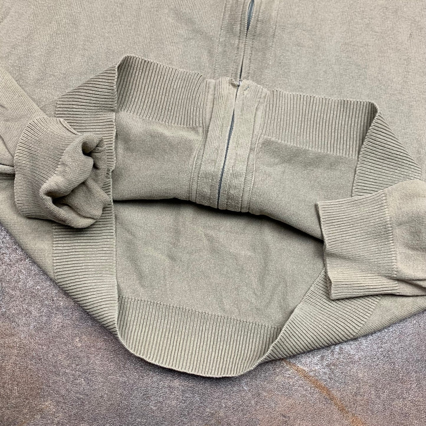 Quiksilver 00s cream beige zip cardigan