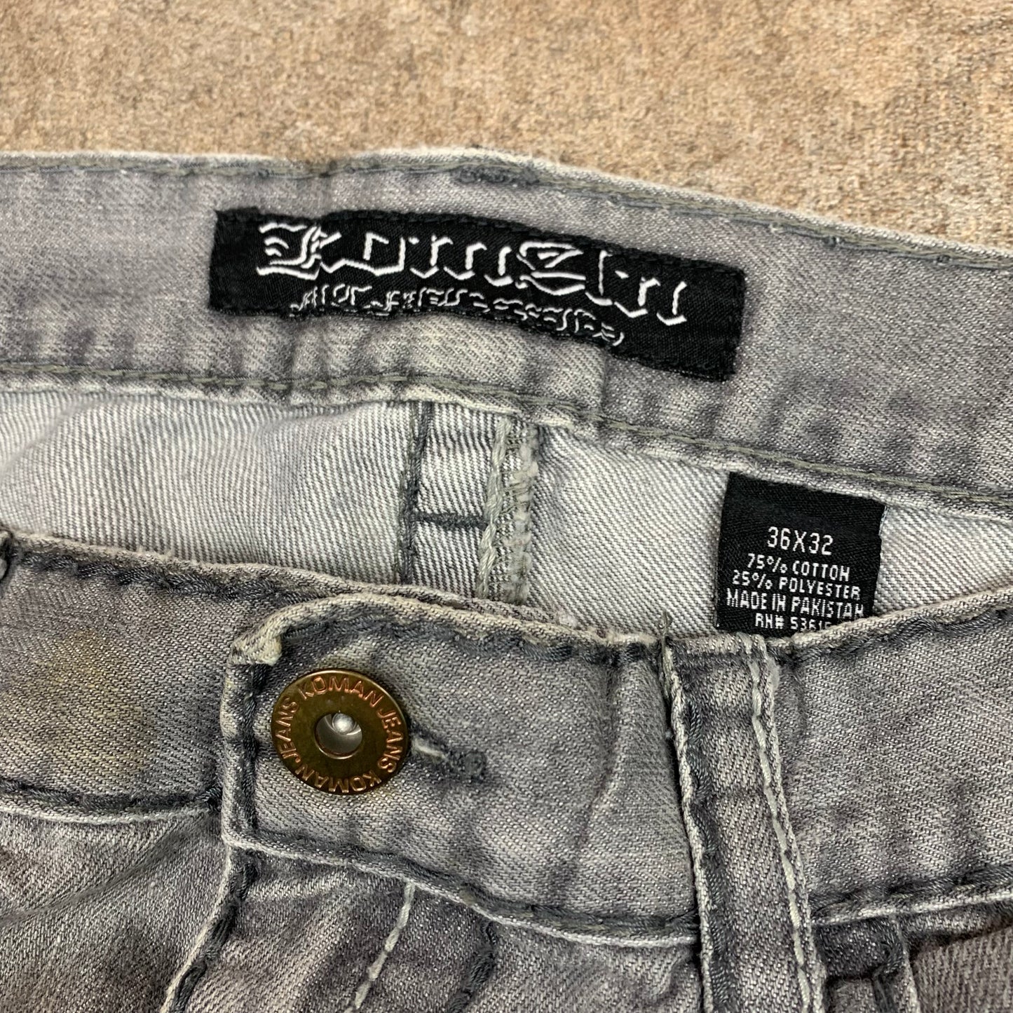 00s baggy embroidered studded jeans