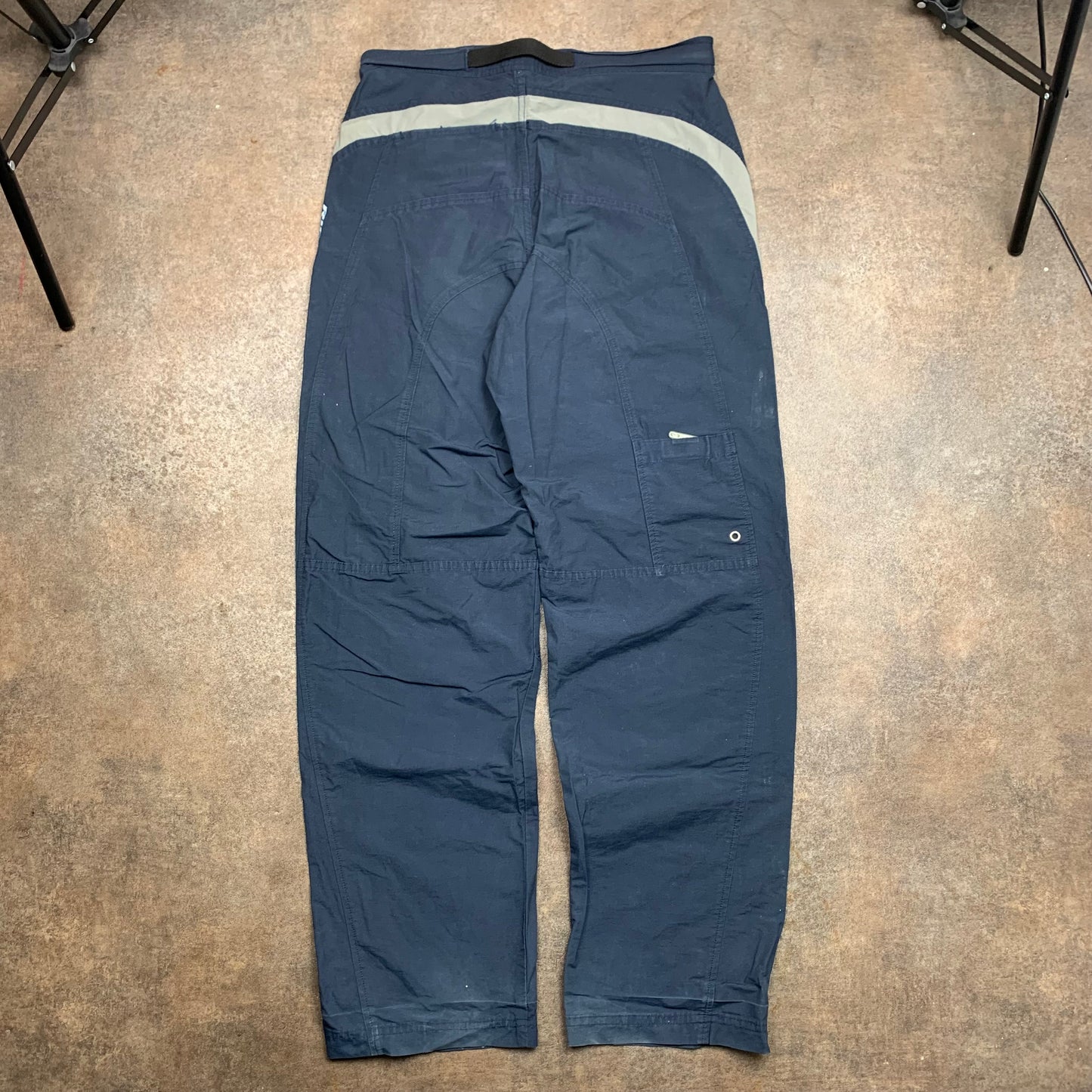 Rip Curl 00s navy carpenter graphic trousers
