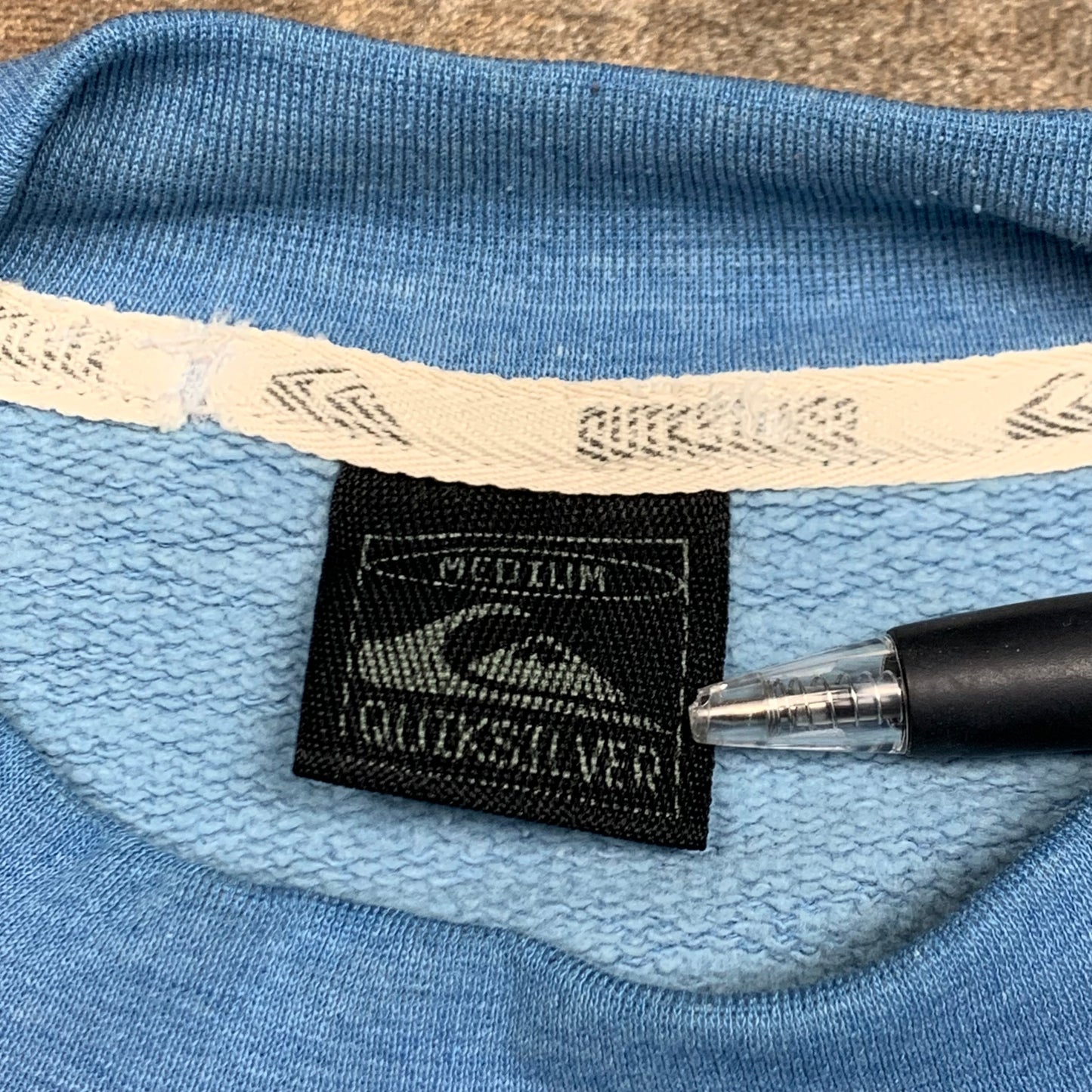 Quiksilver 90s blue graphic boxy sweatshirt