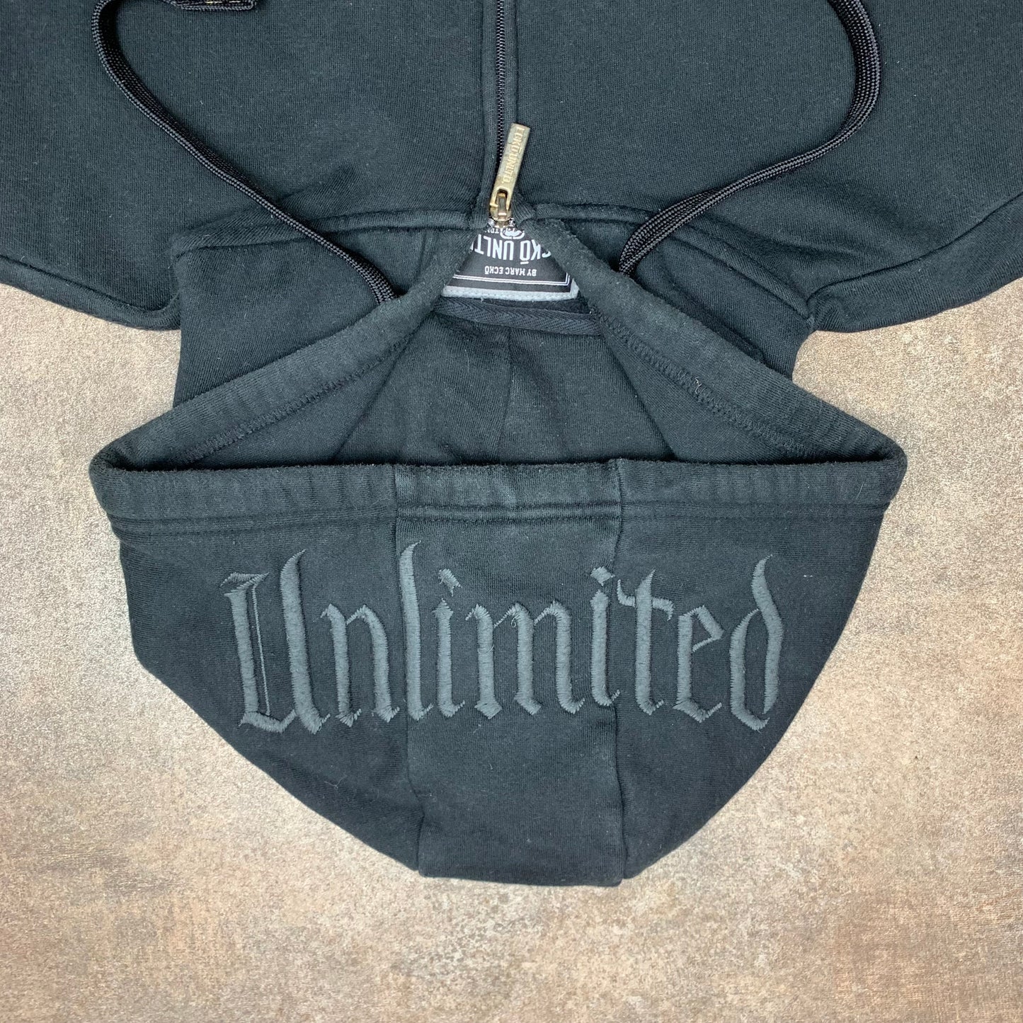 Ecko Unltd. 00s black studded graphic hoodie