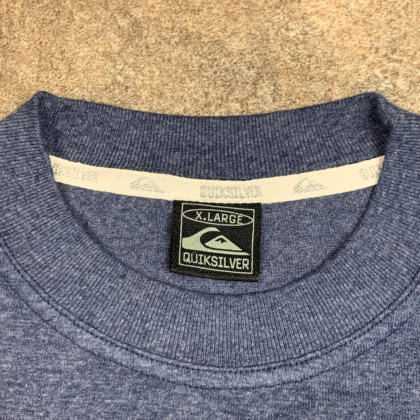 Quiksilver 90s navy-blue graphic boxy tee