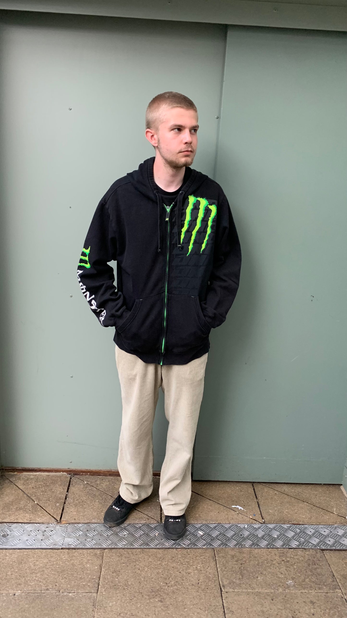 One Industries x Monster Energy 00s black graphic hoodie