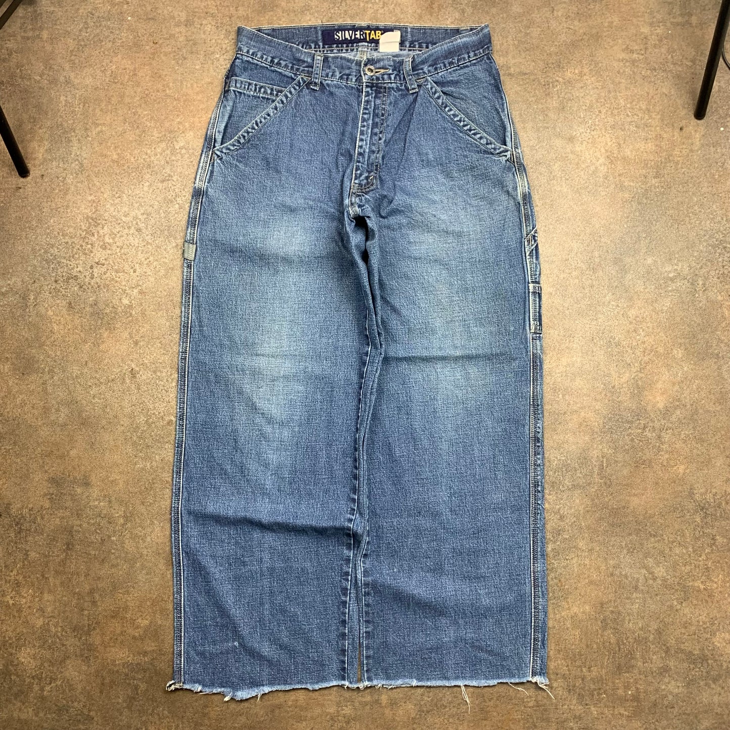 Levi's Silvertab 00s baggy carpenter blue jeans