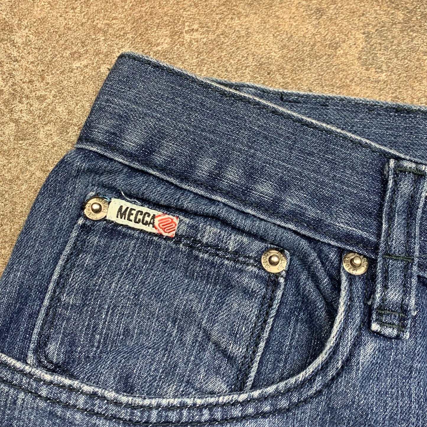 Mecca 00s navy baggy denim jorts