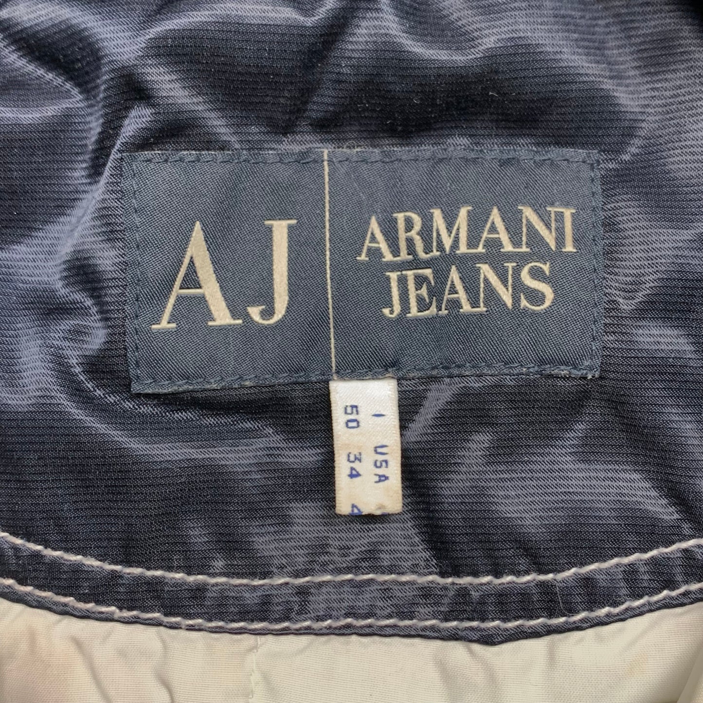 Armani Jeans 00s navy boxy bomber jacket