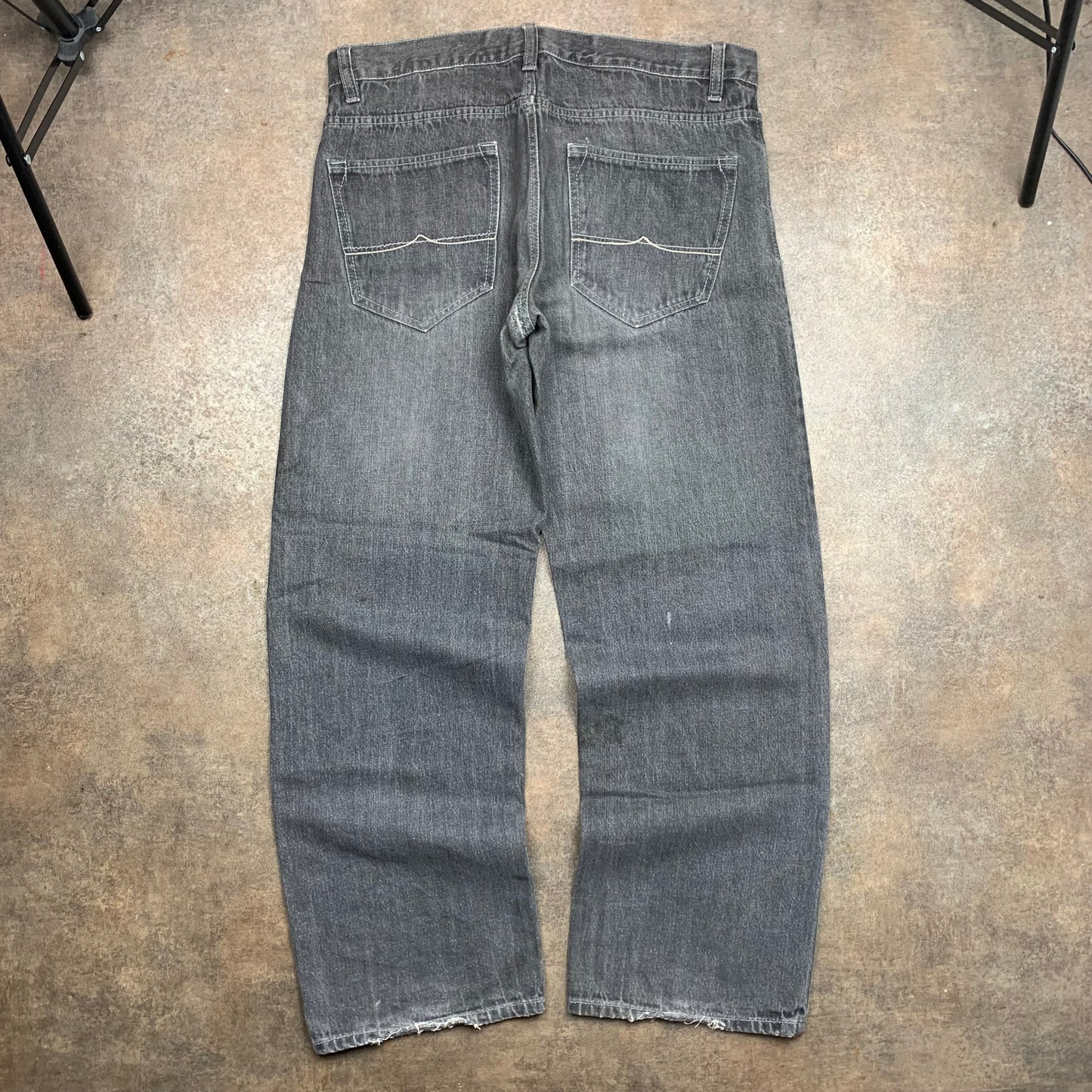 Avirex 00s baggy grey grunge denim jeans