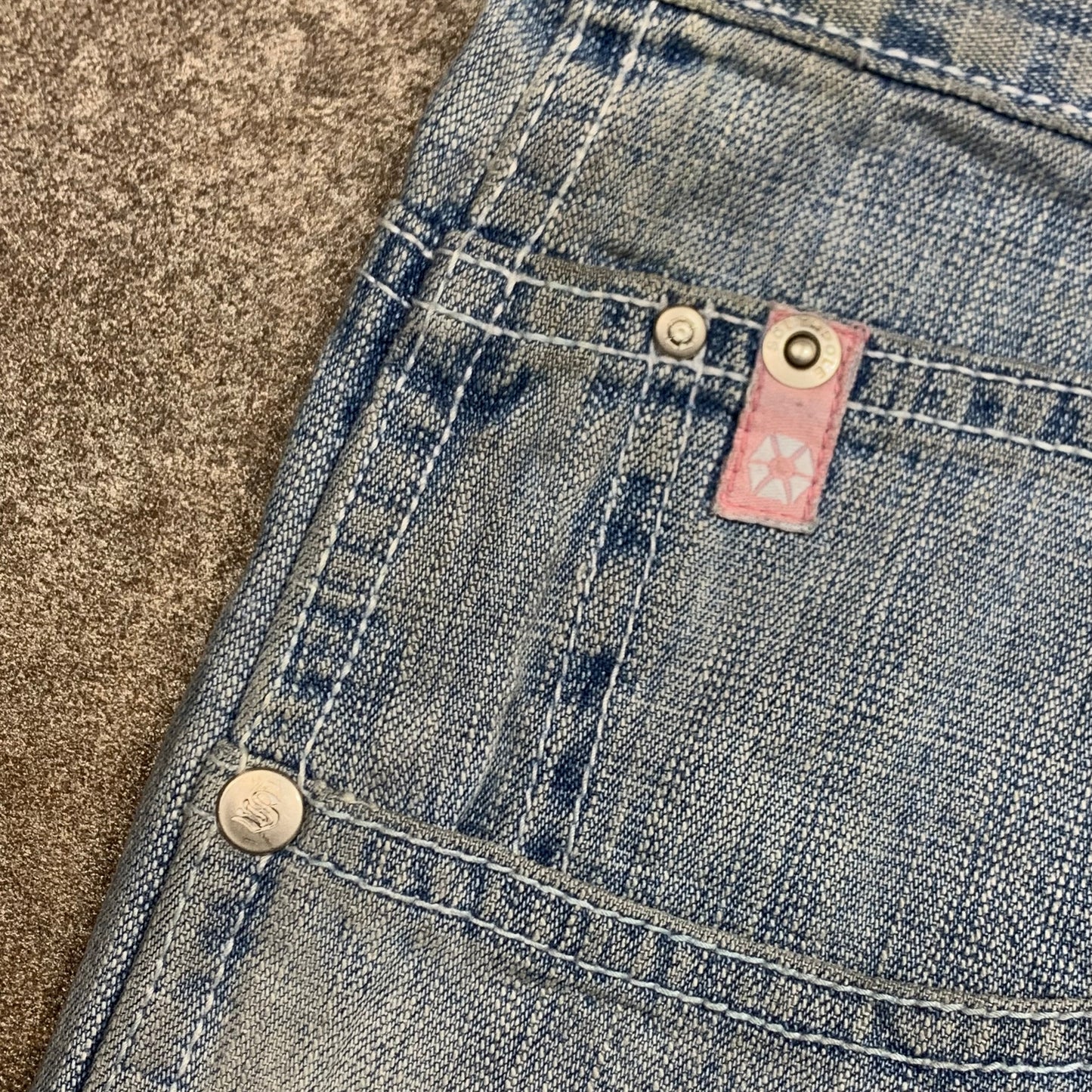 Southpole 00s pale blue baggy cargo jorts