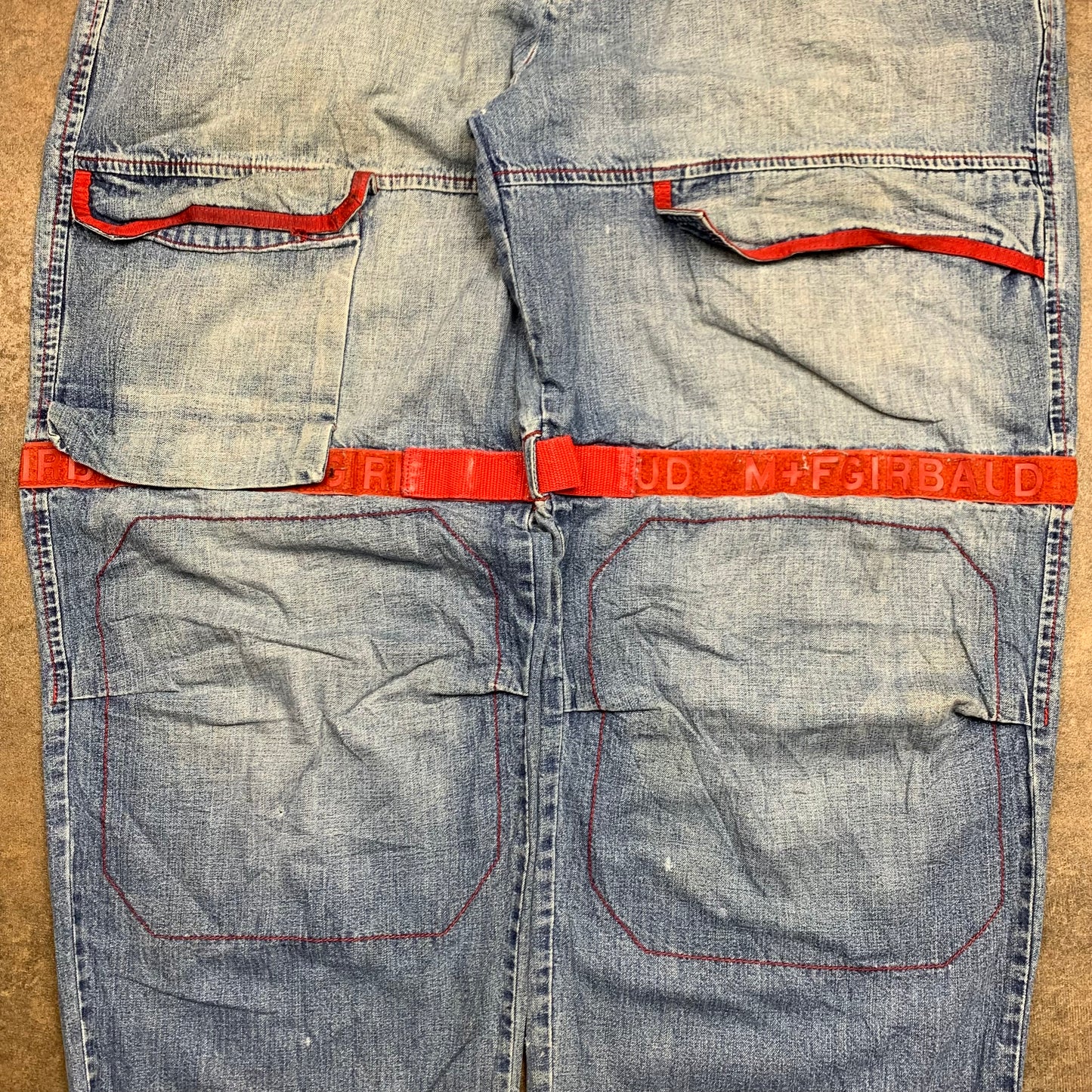 Marithé et François Girbaud 00s baggy blue cargo jeans