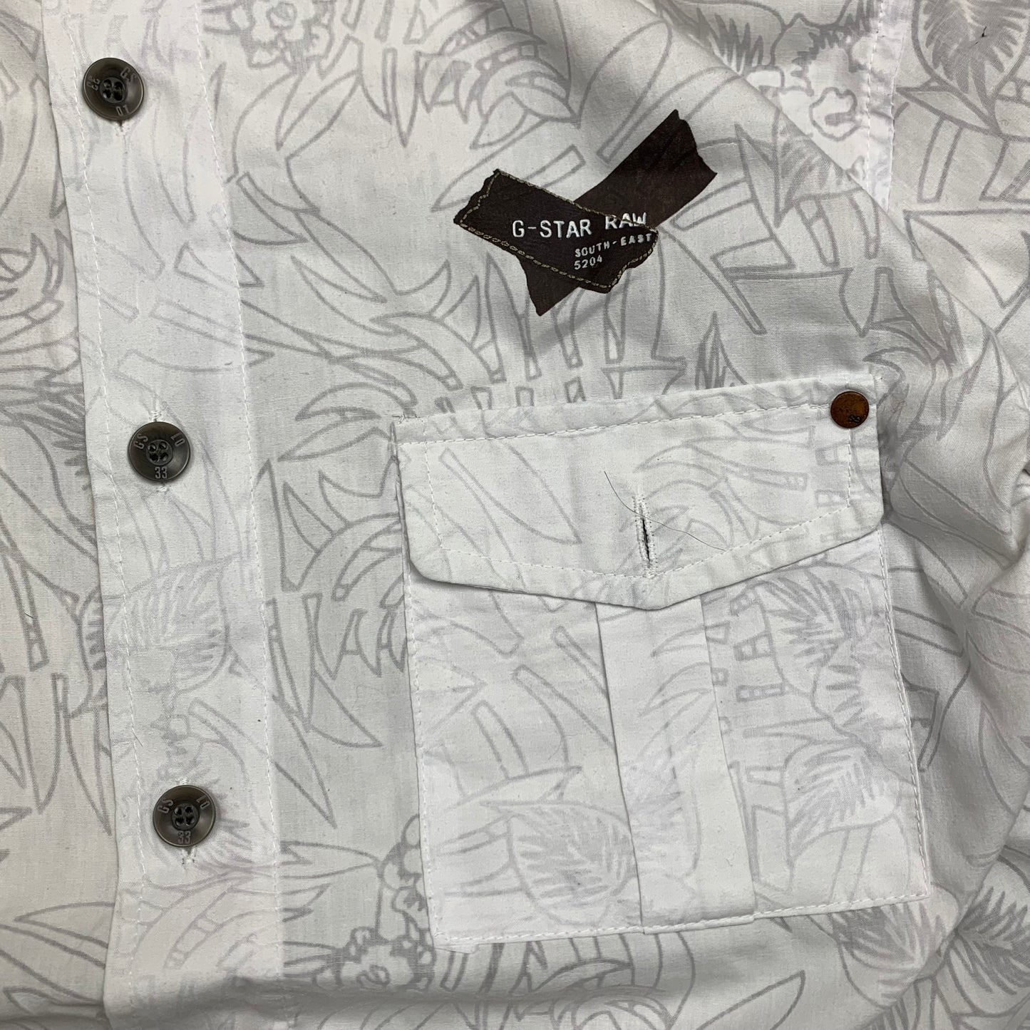 G-Star Raw 00s white button slim fit shirt