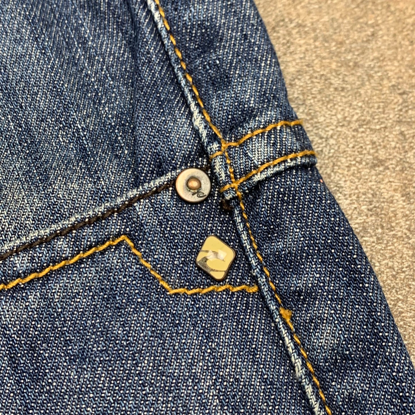Rip Curl 00s navy baggy graphic denim shorts