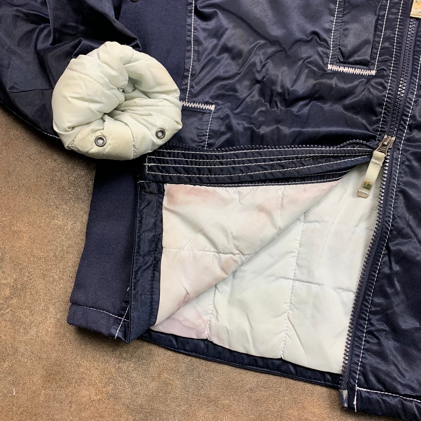 Armani Jeans 00s navy boxy bomber jacket