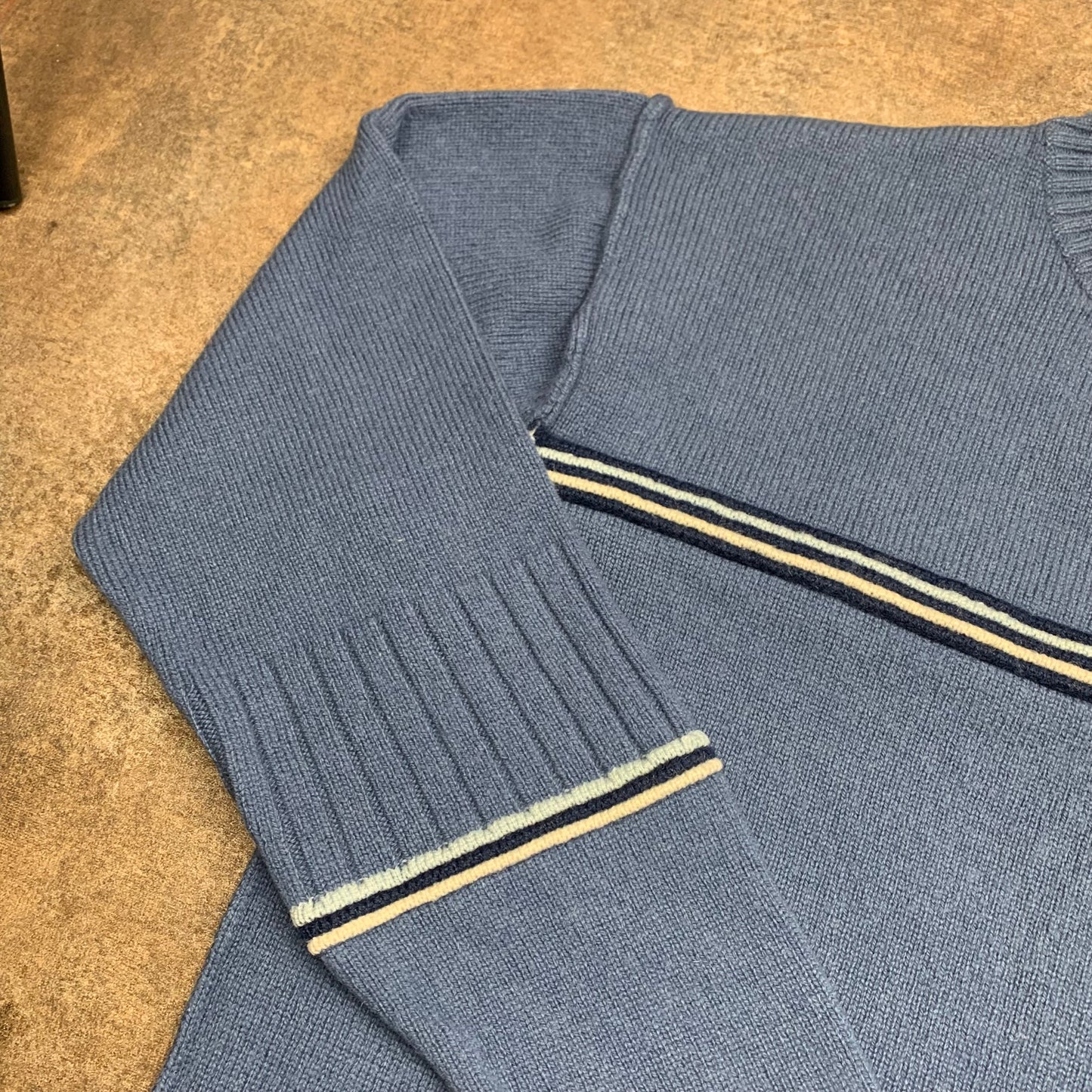 Rip Curl 00s graphic blue knit jumper