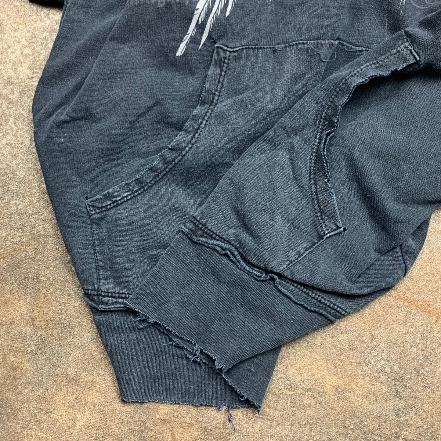 Affliction 00s black Birds of Prey hoodie
