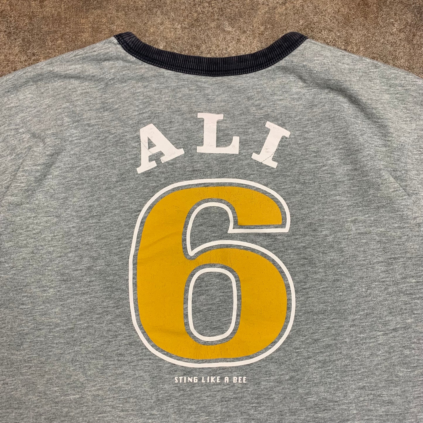Ringspun 00s Muhammad Ali grey graphic tee