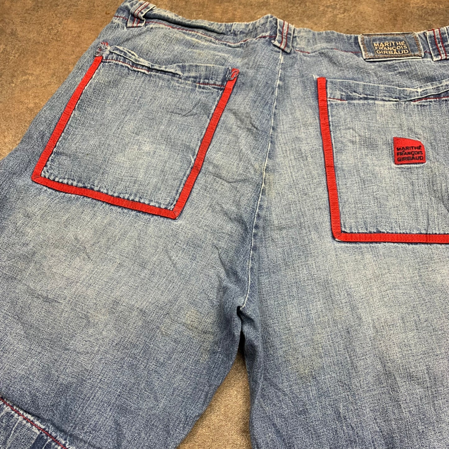 Marithé et François Girbaud 00s baggy blue cargo jeans