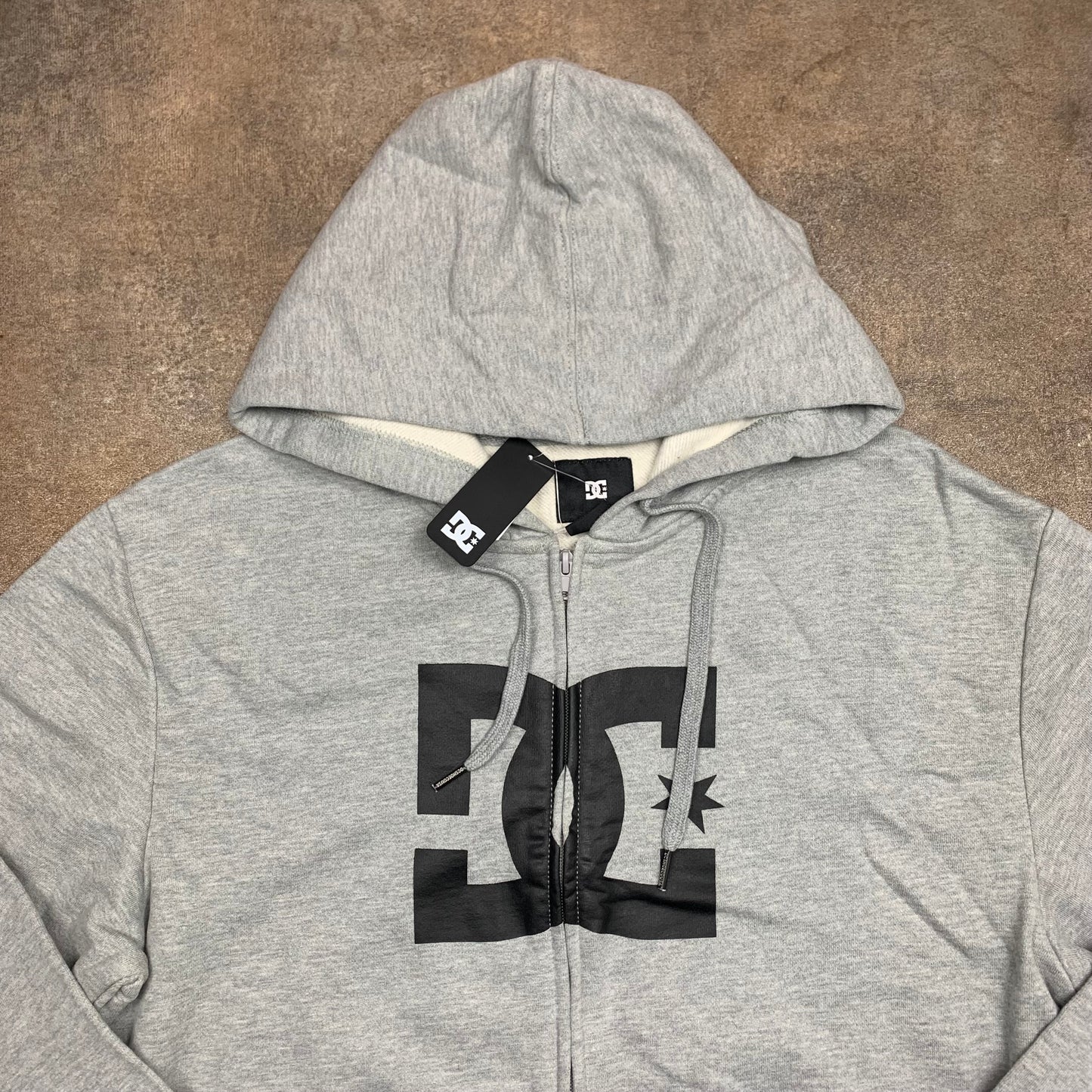DC Shoes grunge graphic zip hoodie