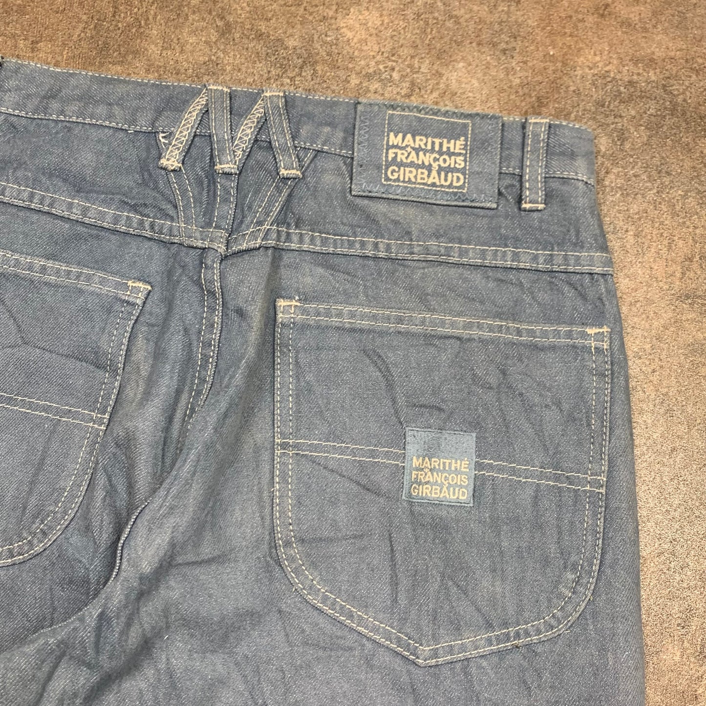 Marithé + François Girbaud 00s baggy grey-blue jeans
