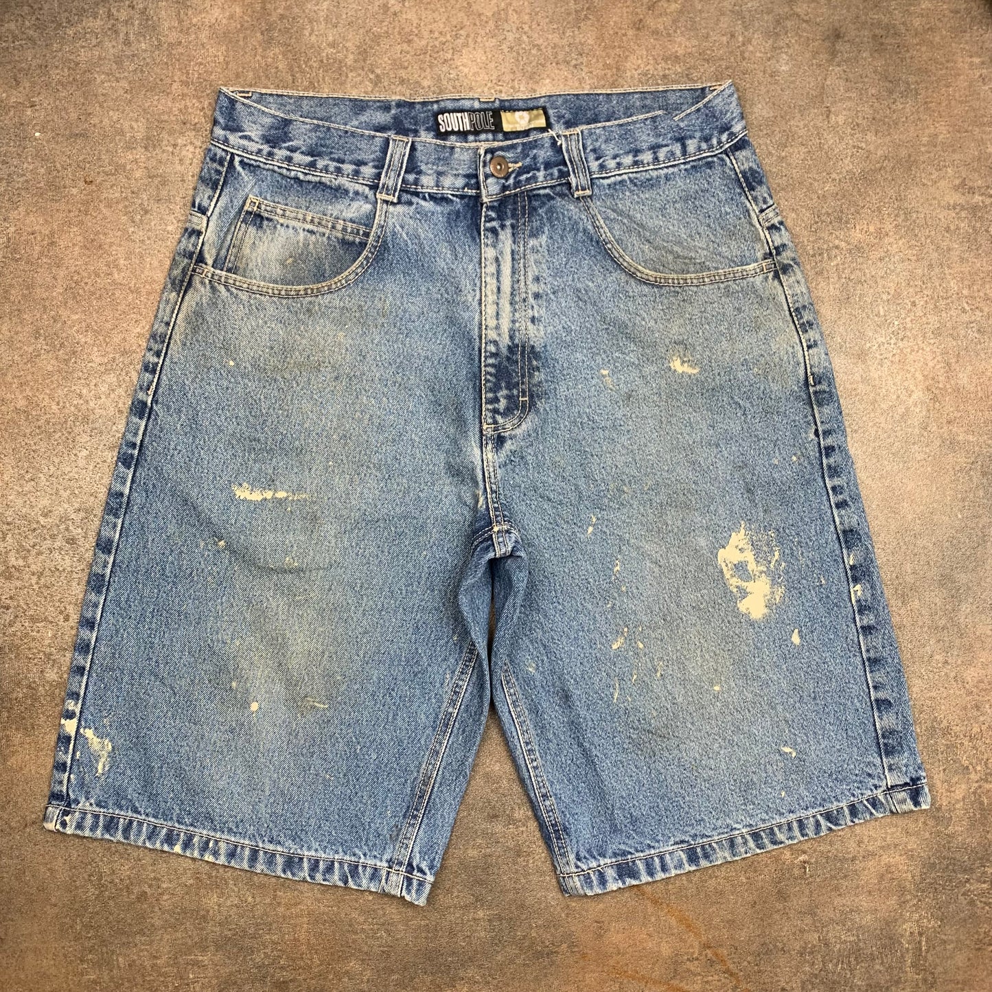 Southpole 00s blue baggy jorts