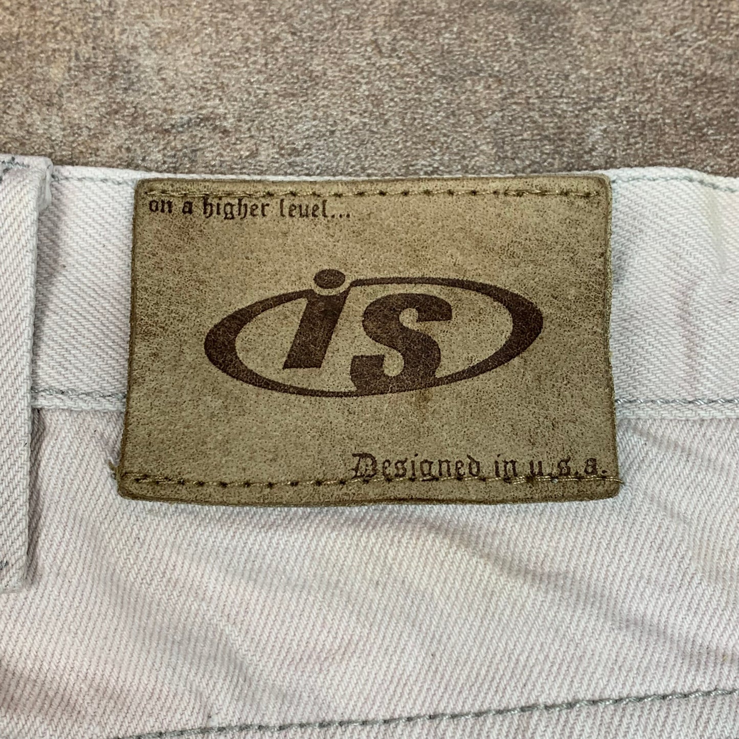 Interstate 90s baggy embroidered jeans