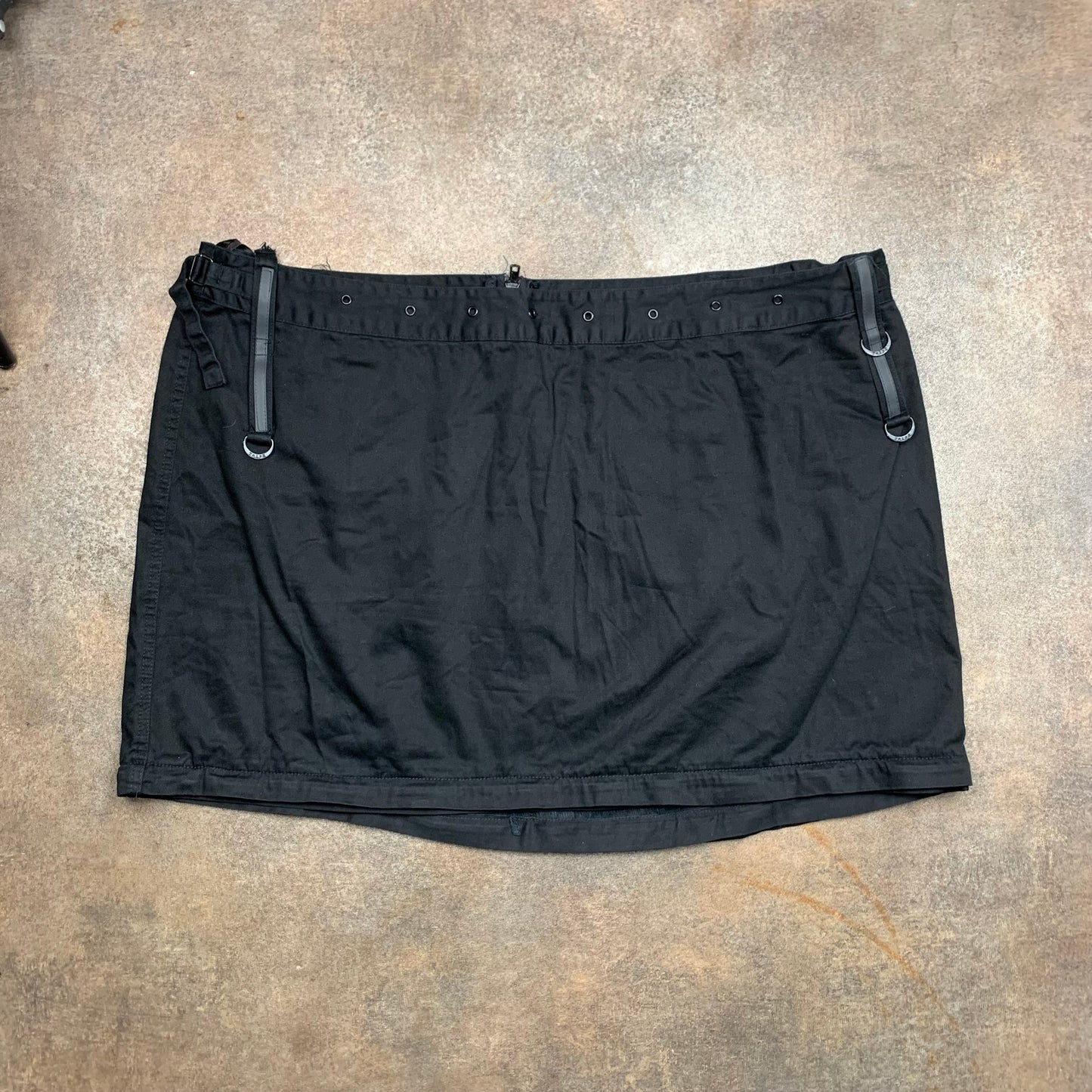Tripp NYC 00s black grunge goth maxi short skirt
