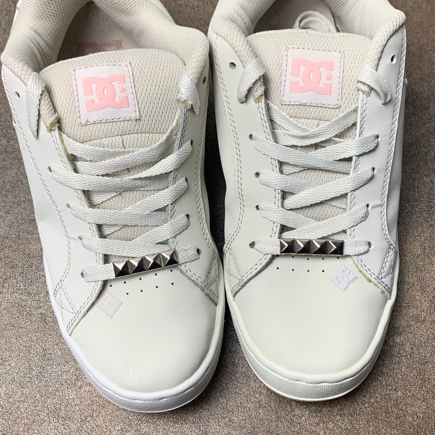 DC Shoes Court Graffik white pink chunky trainers