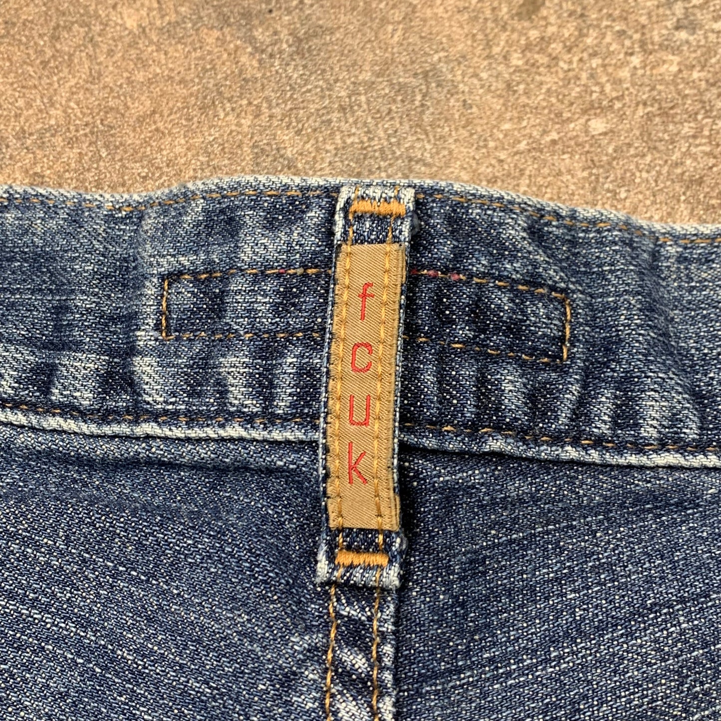 FCUK 00s baggy navy denim jeans