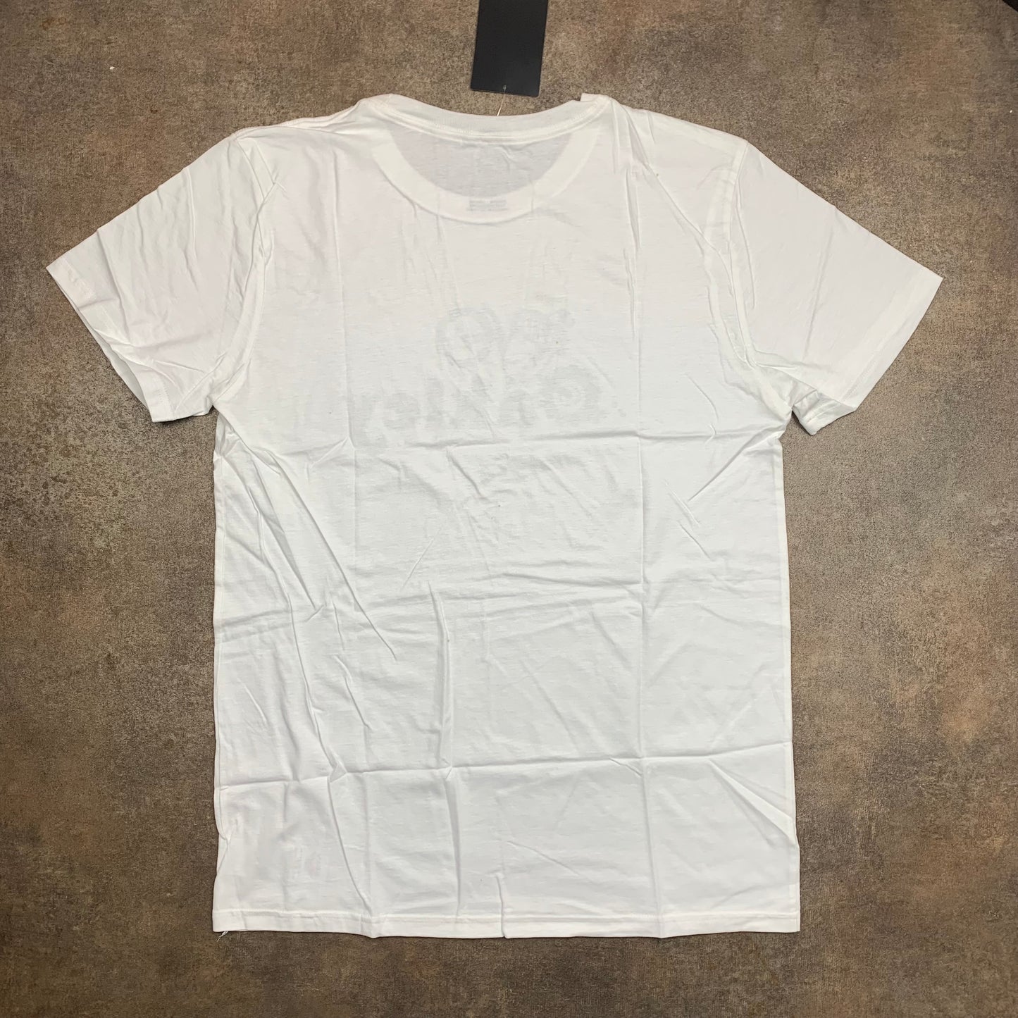 Oakley 00s acorn nut white black graphic tee