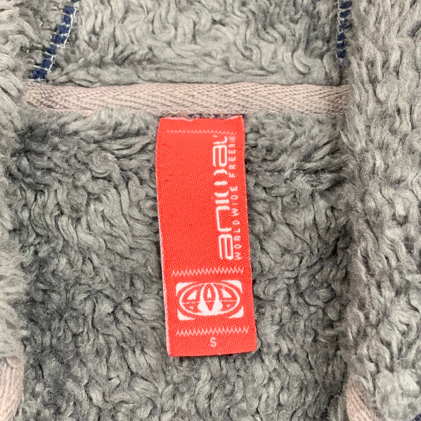 Animal 00s navy graphic lined fleece hoodie