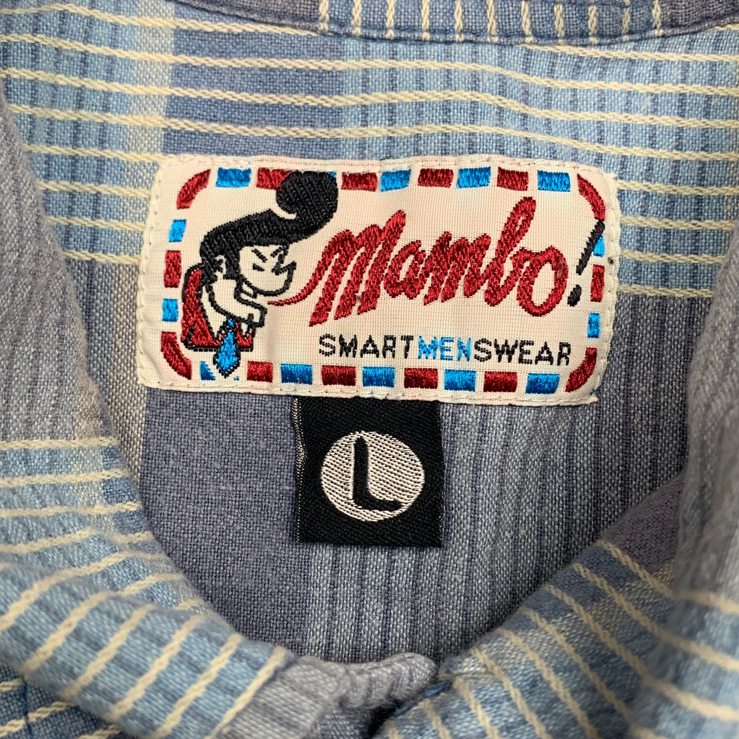 Mambo 90s blue plaid boxy shirt