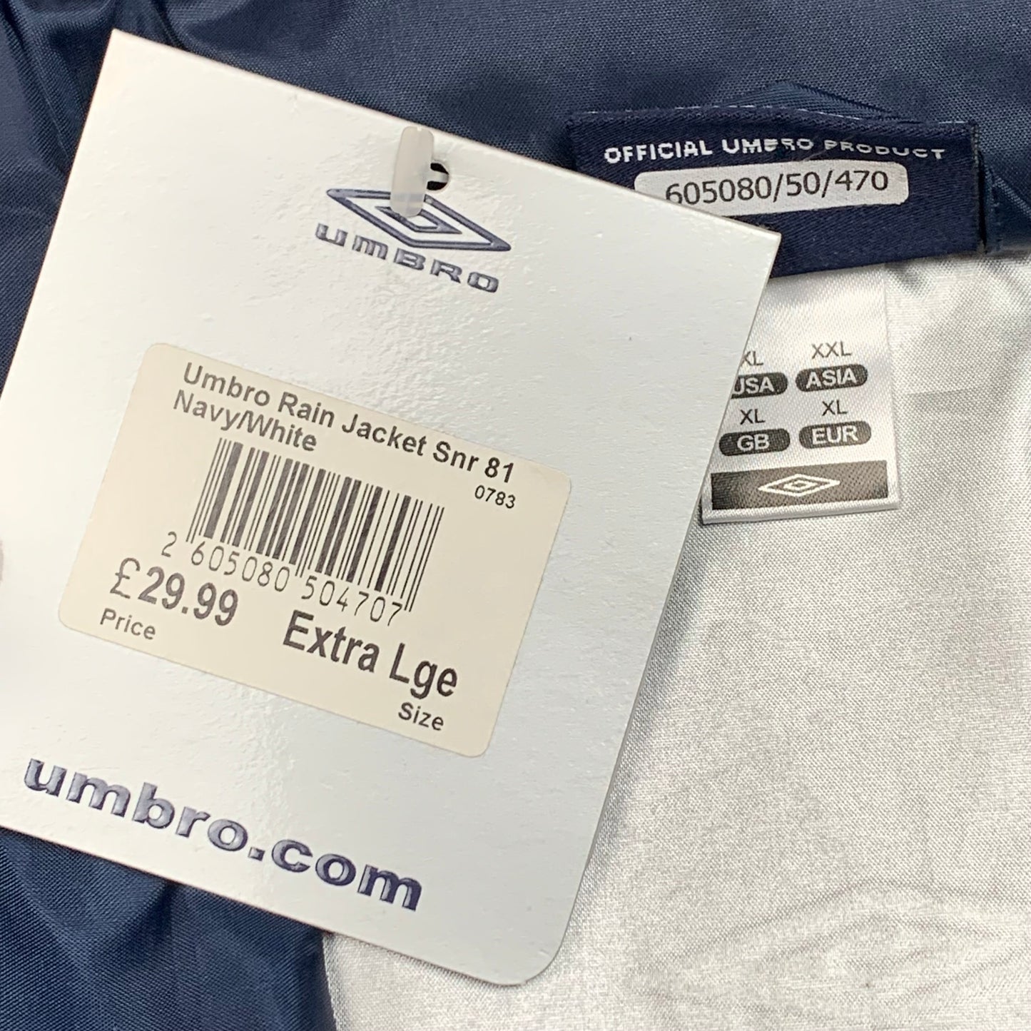 Umbro 00s navy graphic deadstock jacket