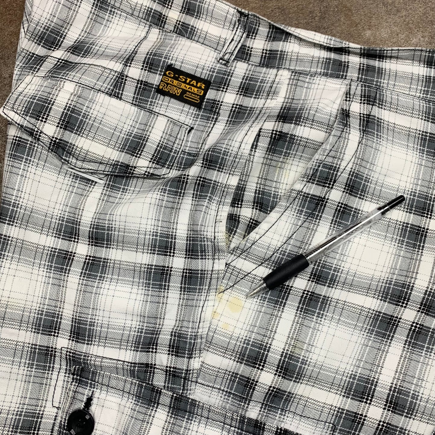 G-Star Raw 00s baggy plaid cargo shorts