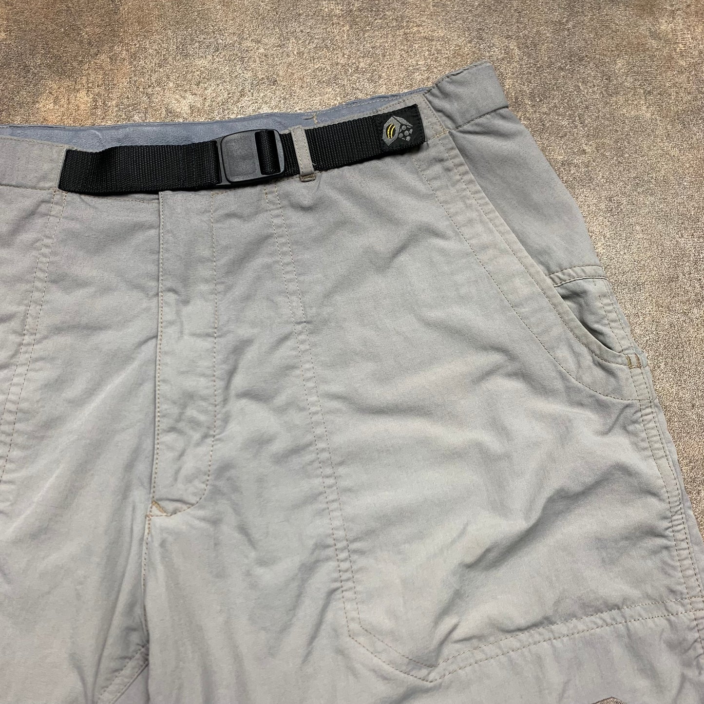 Mountain Hardwear 00s grey faded baggy shorts