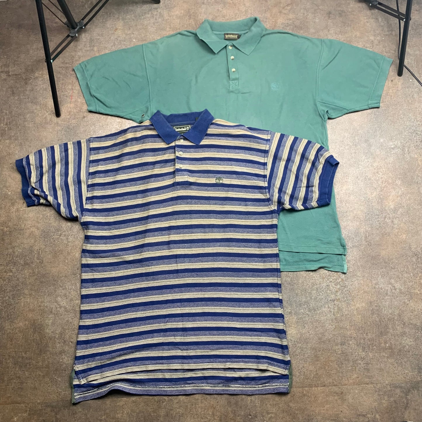Timberland 00s weathergear blue green polo shirts bundle