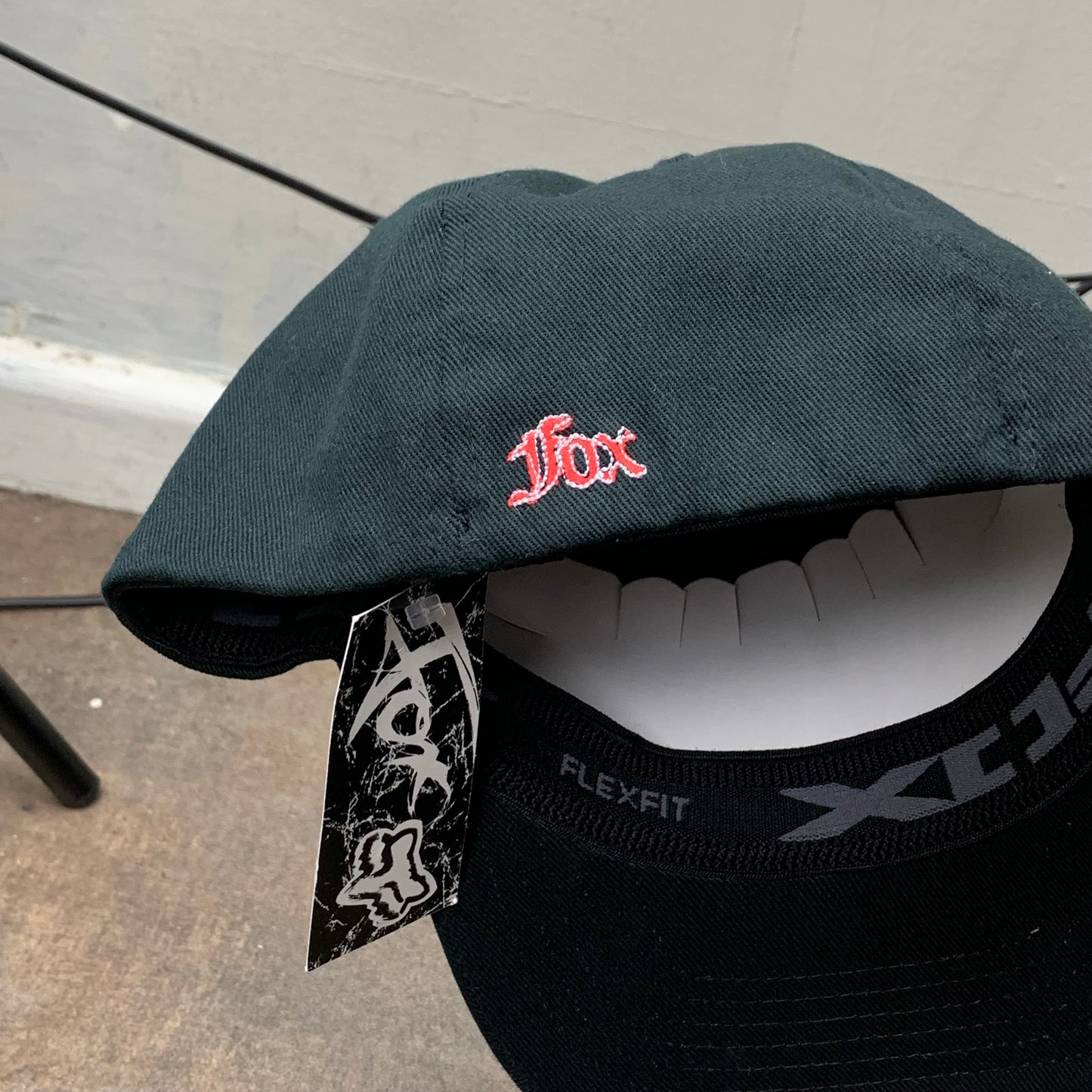 Fox Racing 00s black graphic grunge cap