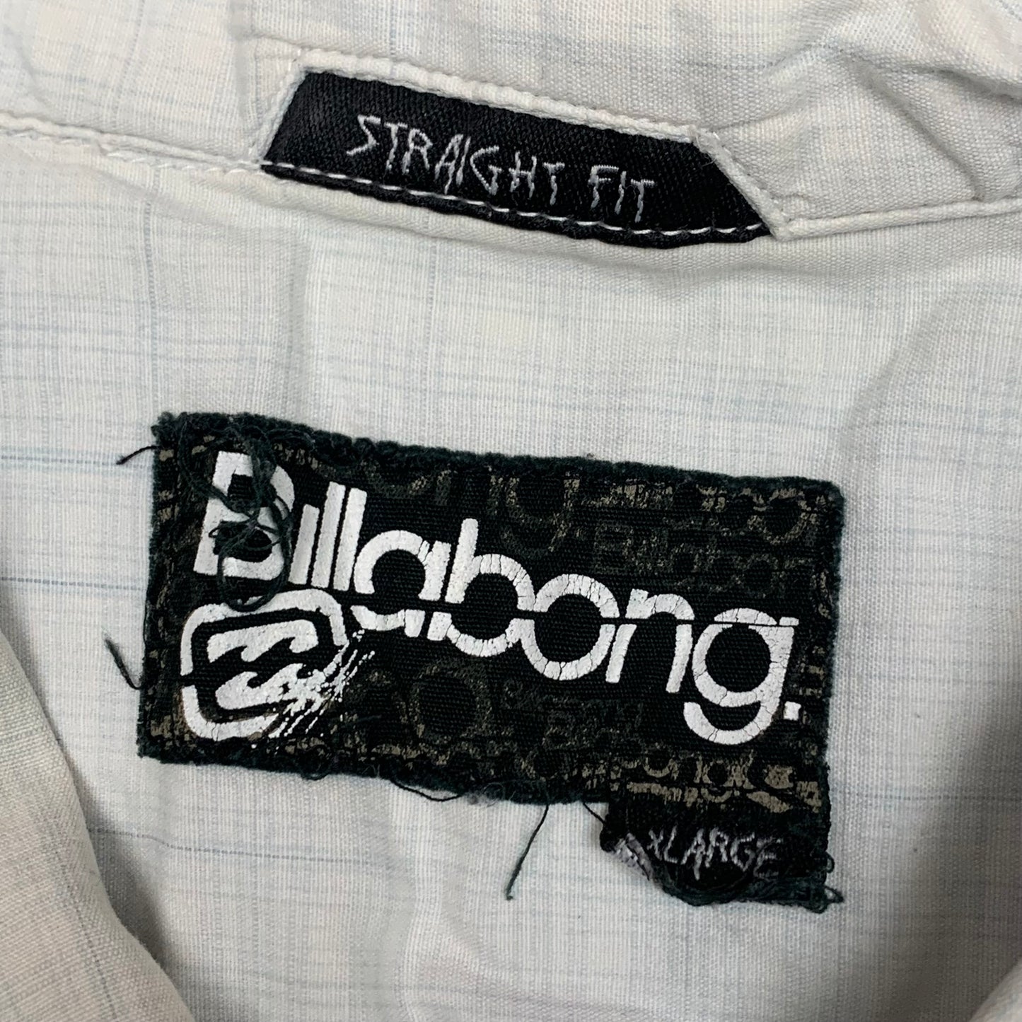 Billabong 00s white graphic button shirt