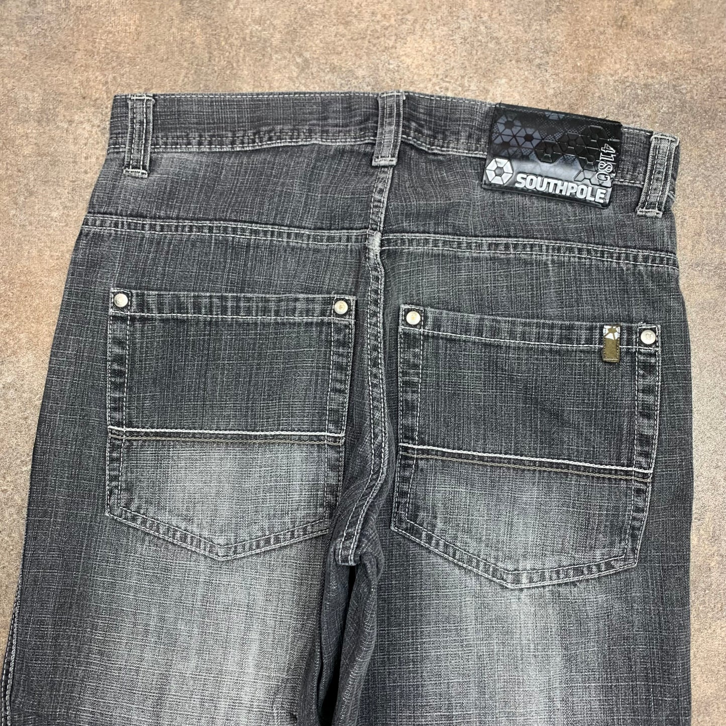 Southpole 00s baggy black grey jeans