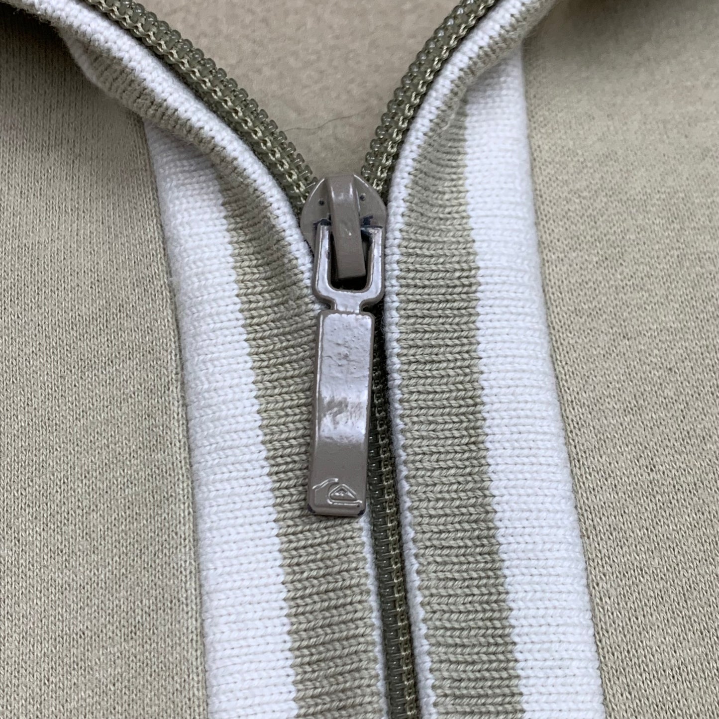 Quiksilver 90s cream boxy knit zip jumper