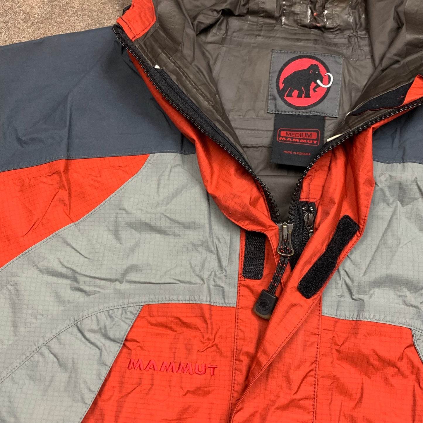 Mammut 90s gore-tex utilised orange grey jacket
