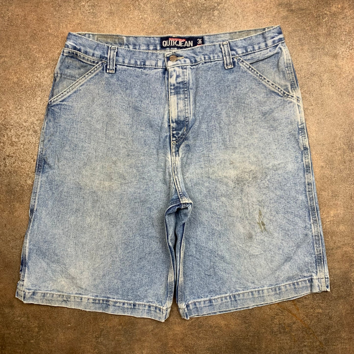 Quiksilver 00s pale blue baggy carpenter jorts