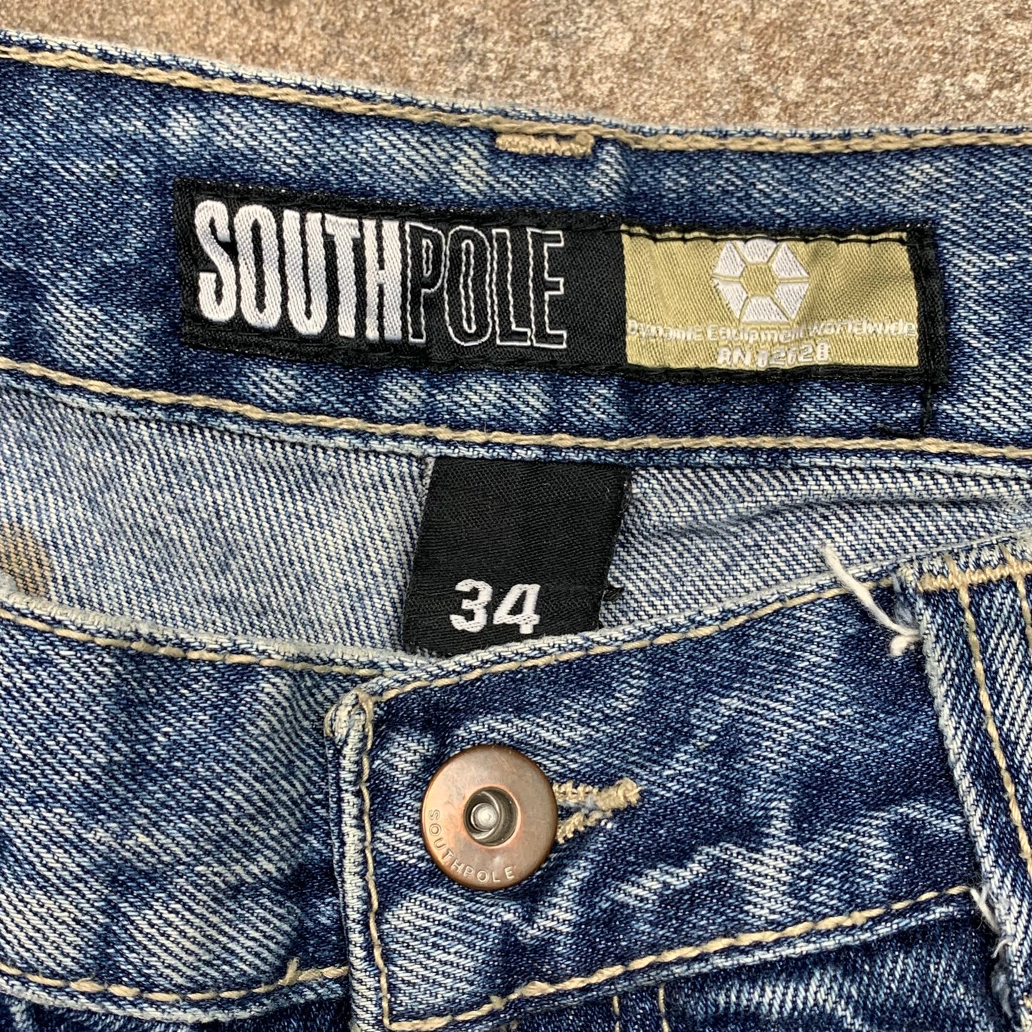Southpole 00s blue baggy jorts