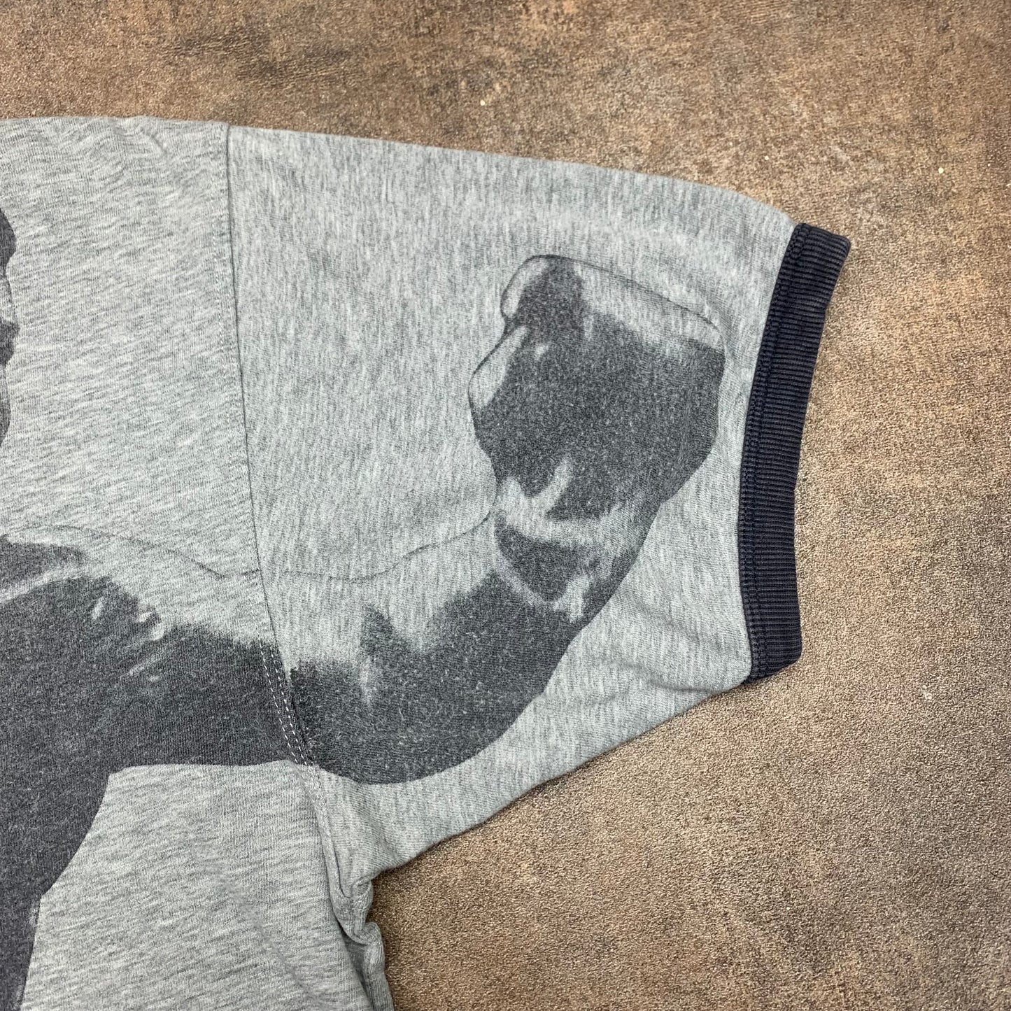 Ringspun 00s Muhammad Ali grey graphic tee