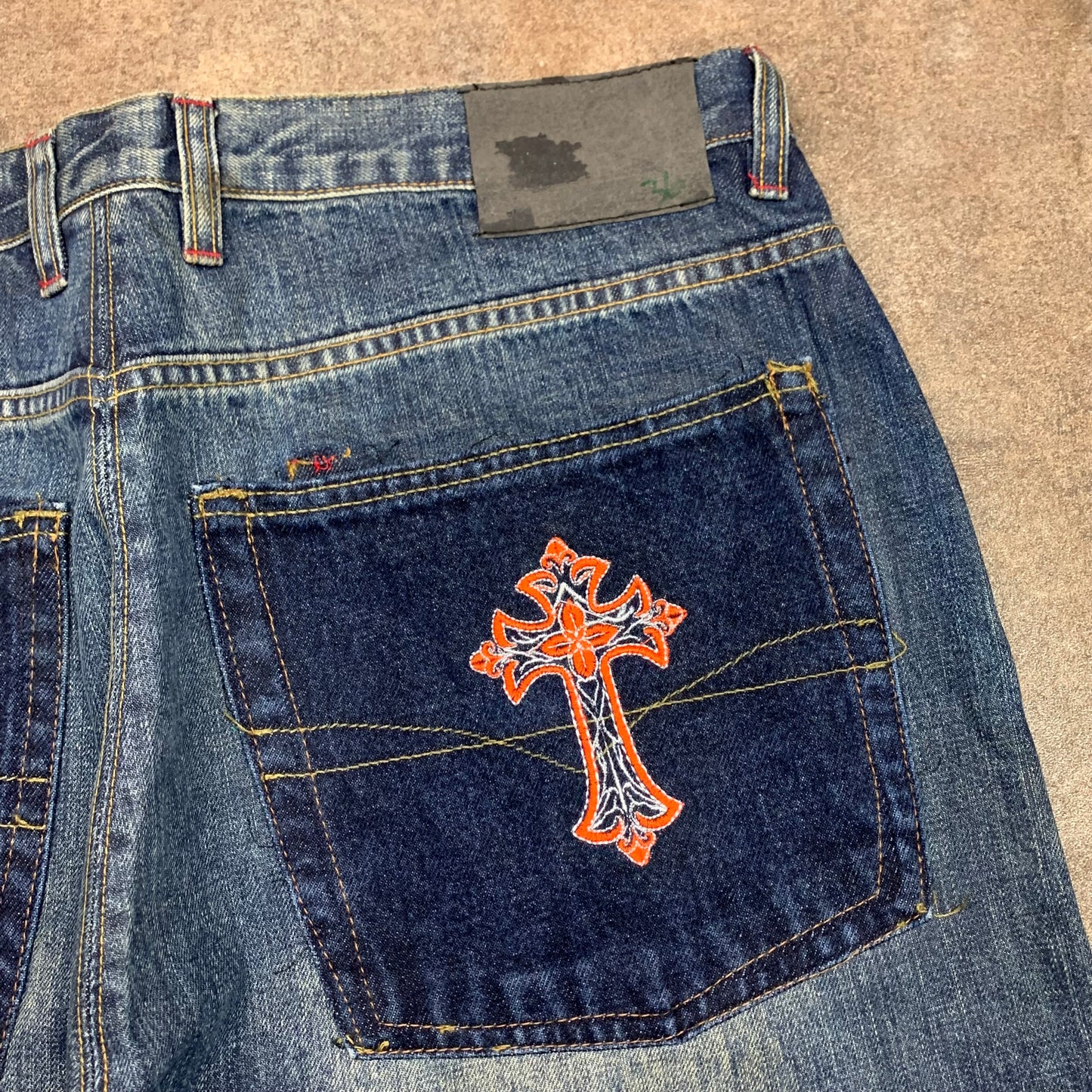 Phat Farm 00s baggy multipocket graphic jeans