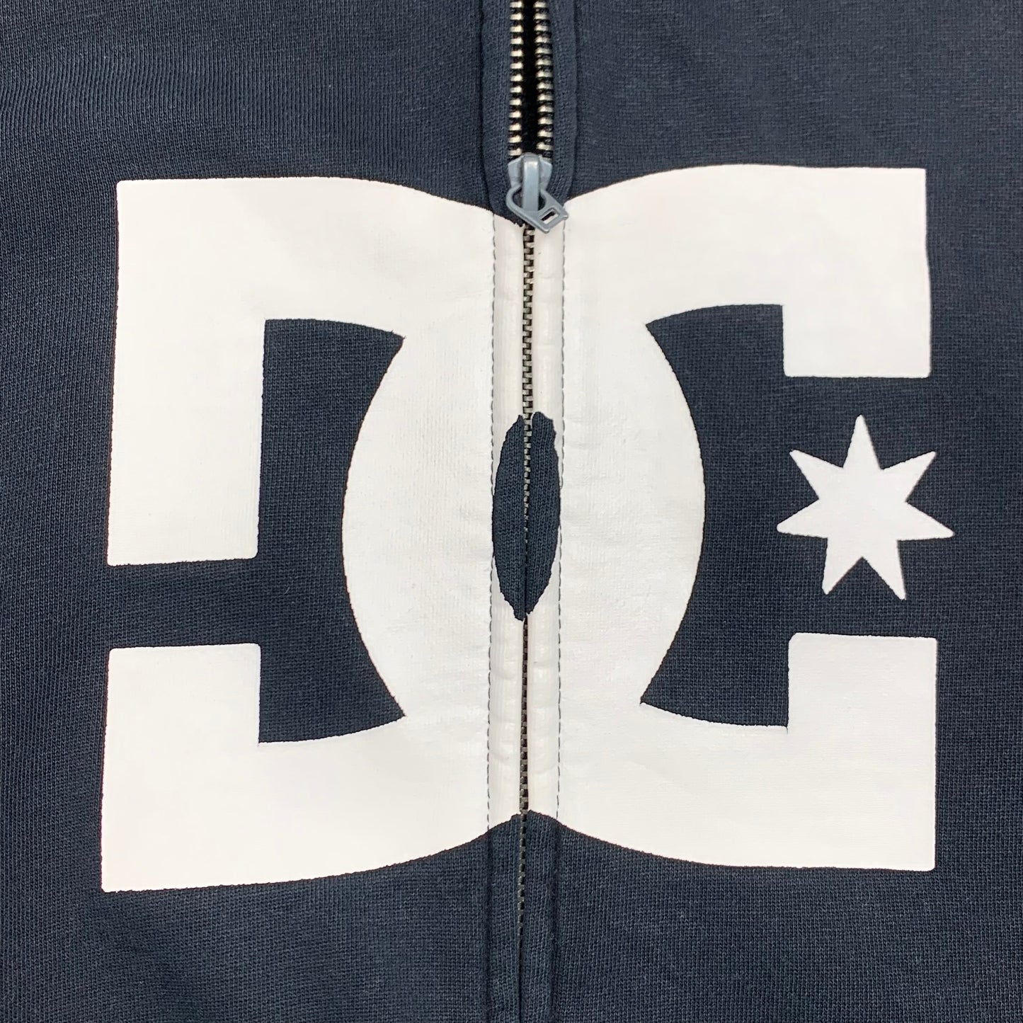 DC Shoes 00s black graphic boxy zip hoodie