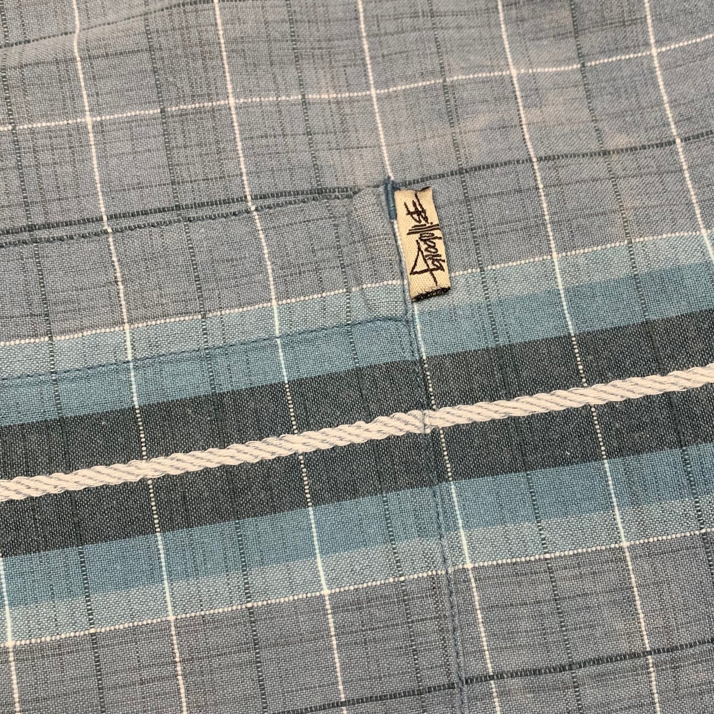 Billabong 00s blue checked button shirt